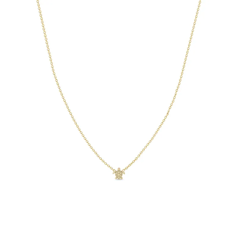 14k Itty Bitty Turtle Necklace sold by Zoe Chicco