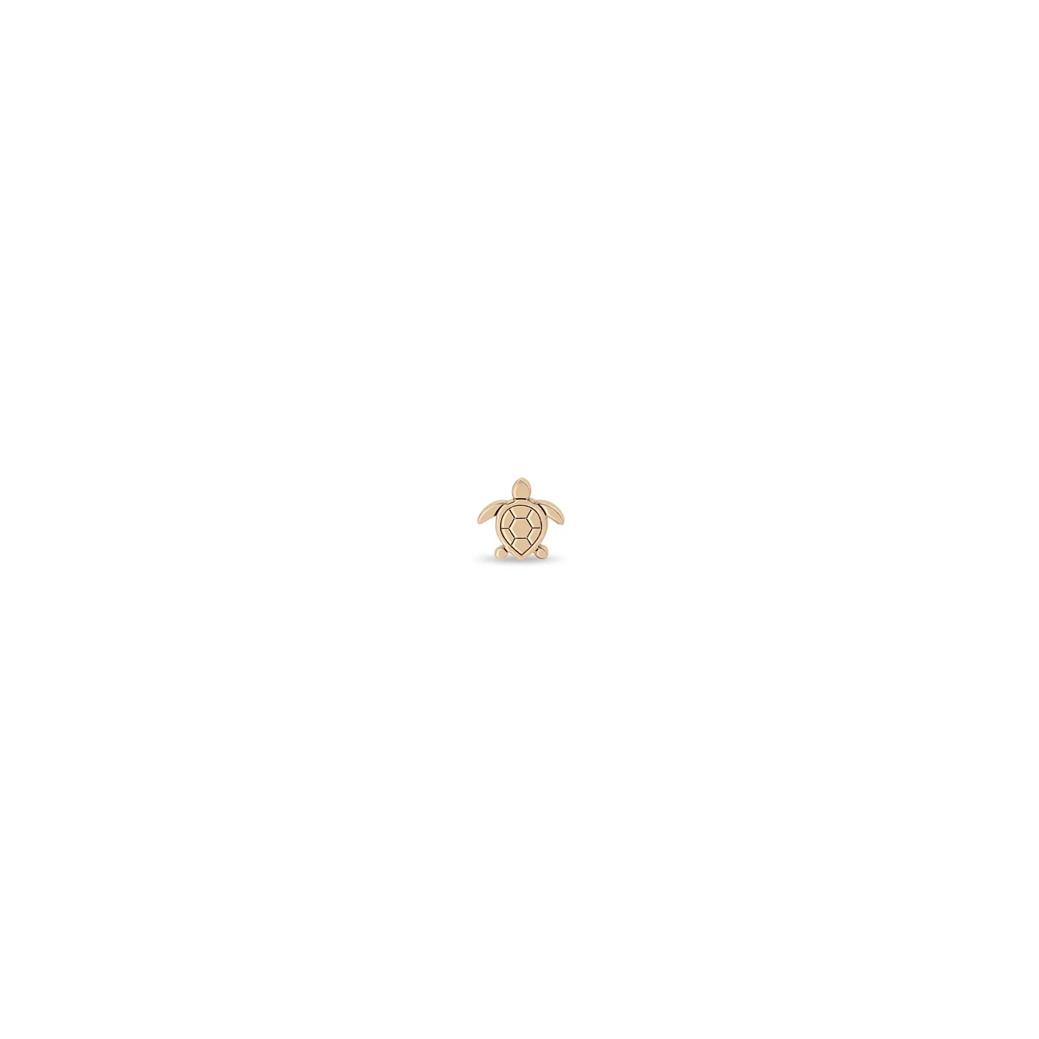 14k Itty Bitty Turtle Stud sold by Zoe Chicco product image thumbnail 4