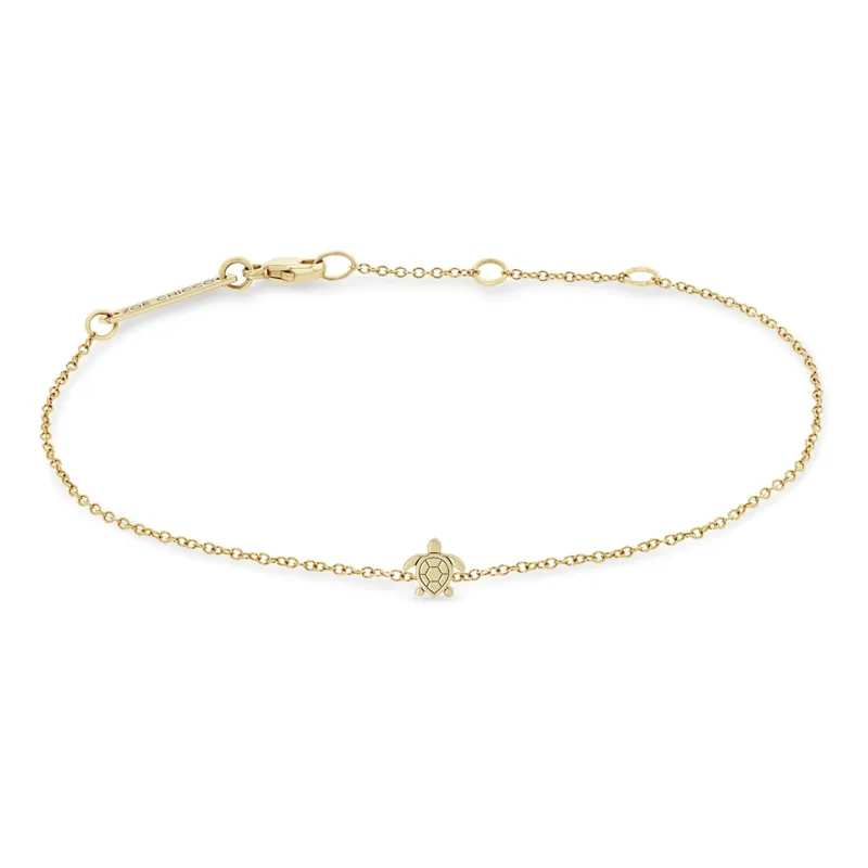 14k Itty Bitty Turtle Bracelet sold by Zoe Chicco