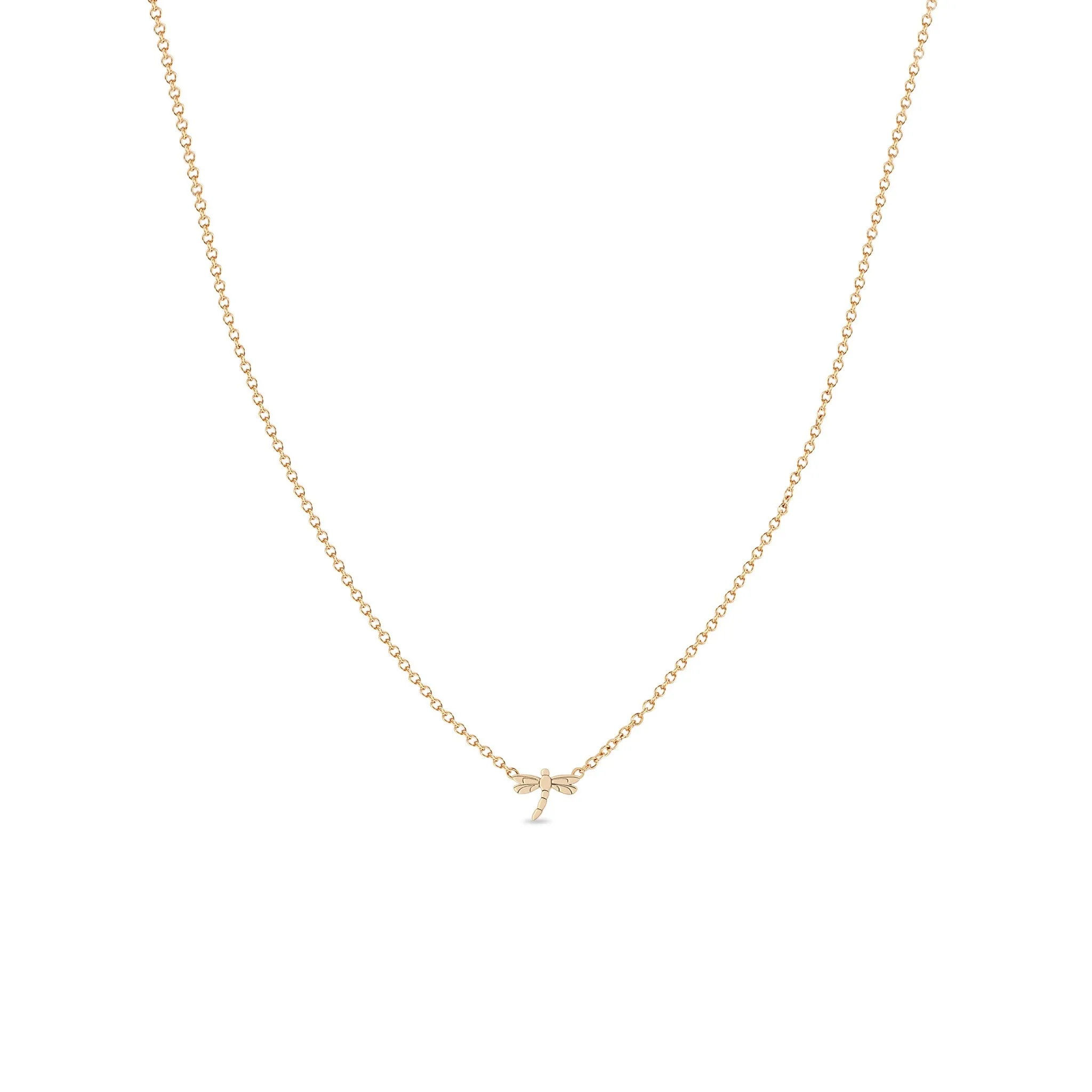 14k Itty Bitty Dragonfly Necklace sold by Zoe Chicco product image thumbnail 2