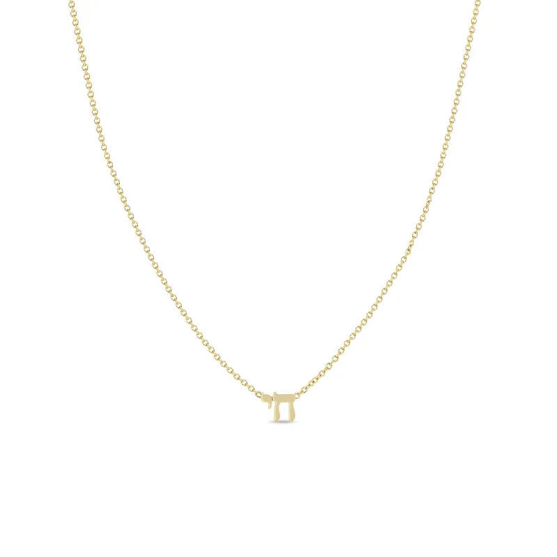 14k Itty Bitty Chai Necklace sold by Zoe Chicco