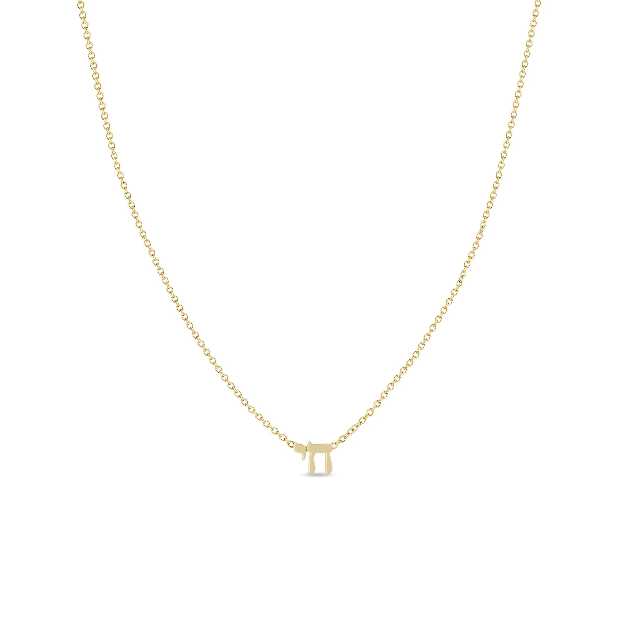 14k Itty Bitty Chai Necklace sold by Zoe Chicco