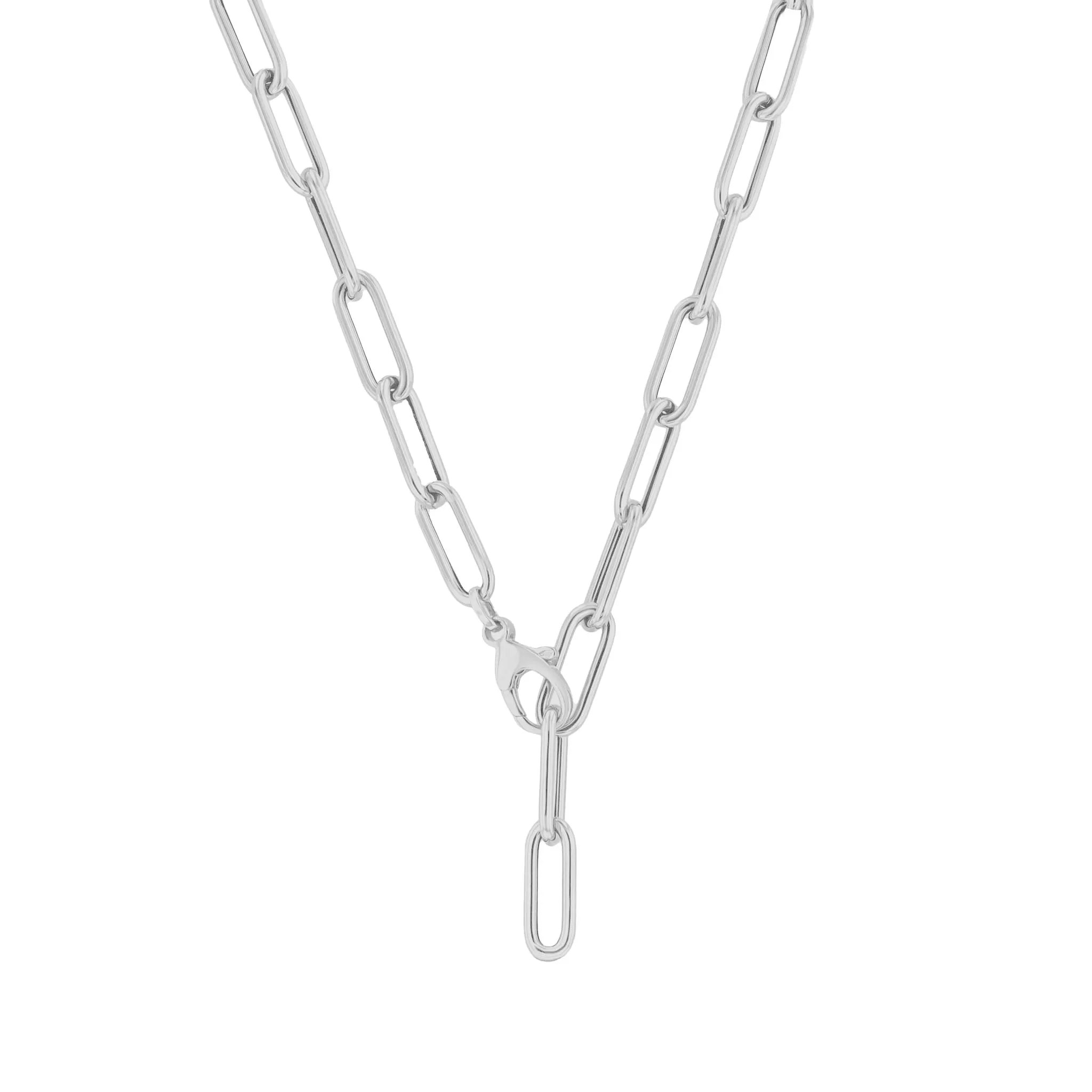 14k Gold Large Paperclip Chain Lariat Necklace sold by Zoe Chicco product image thumbnail 3