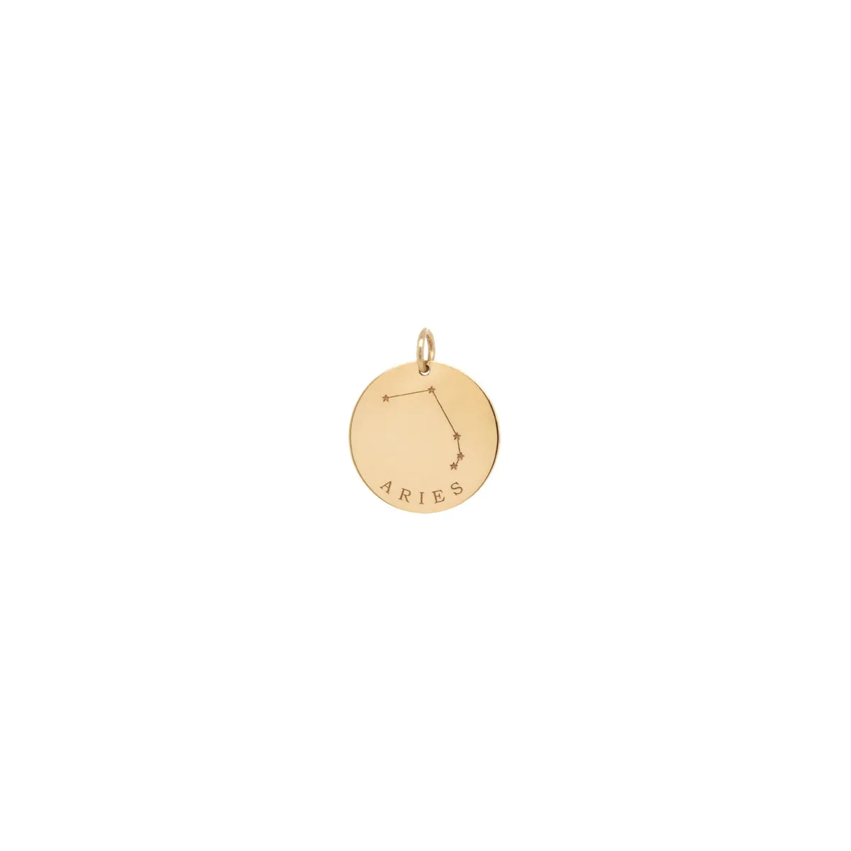 14k Gold Constellation & Zodiac Medium Disc Charm - SALE sold by Zoe Chicco