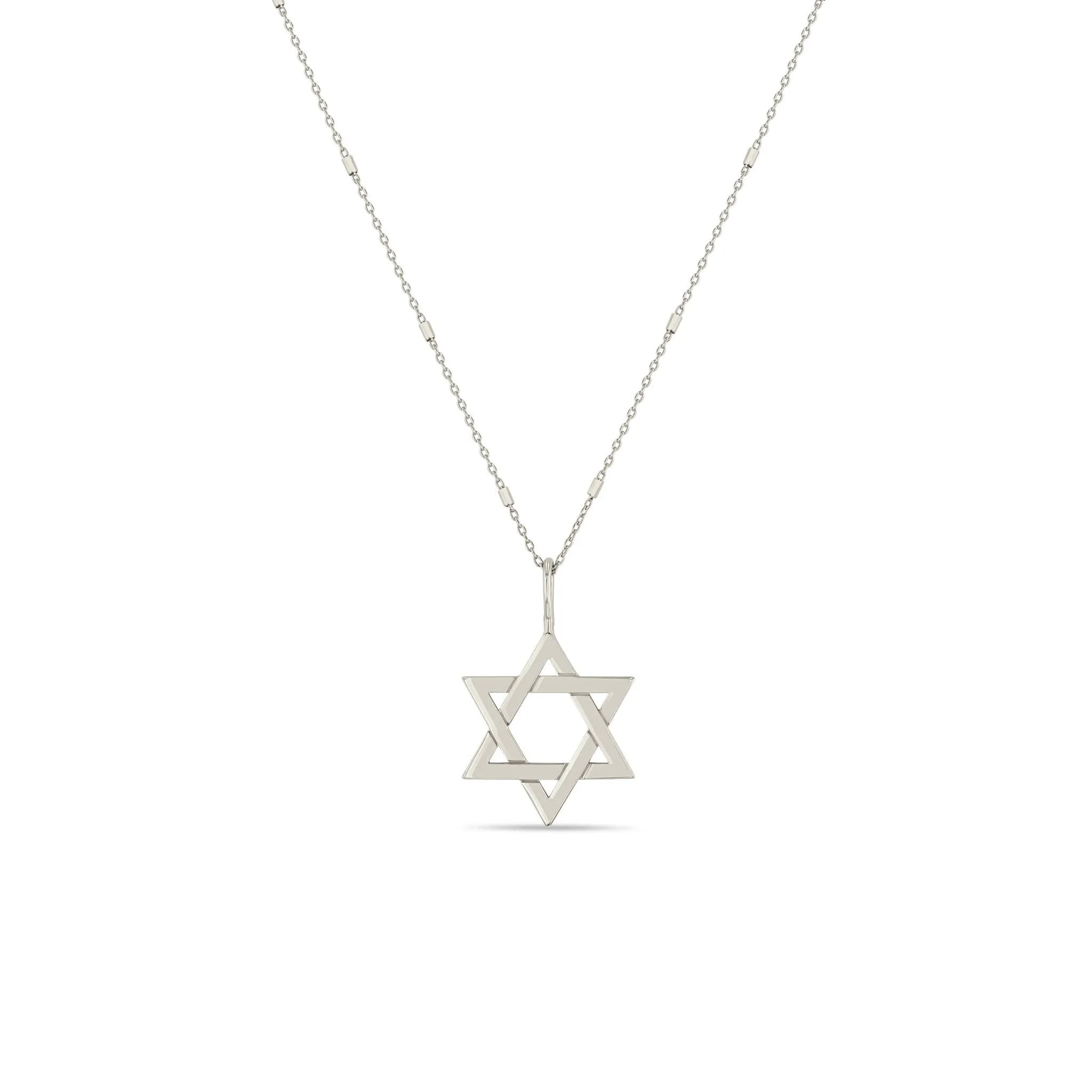 14k Gold Medium Star of David Pendant Necklace sold by Zoe Chicco product image thumbnail 2