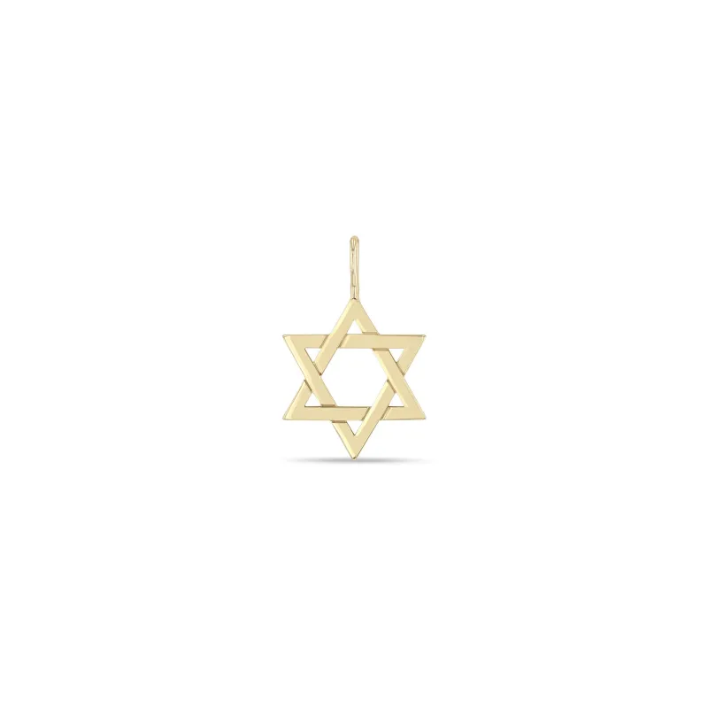 14k Single Medium Star of David Charm Pendant sold by Zoe Chicco