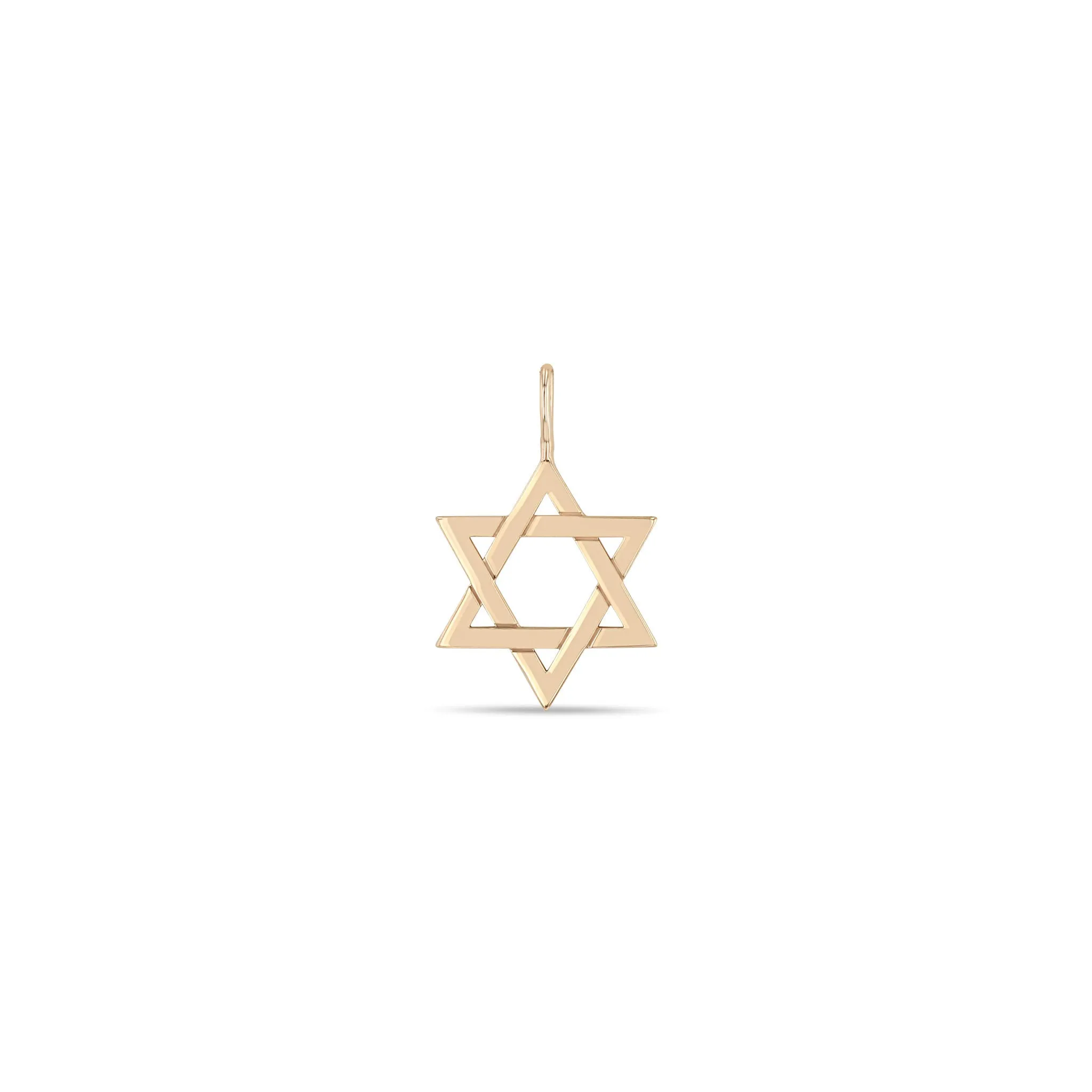 14k Single Medium Star of David Charm Pendant sold by Zoe Chicco product image thumbnail 2