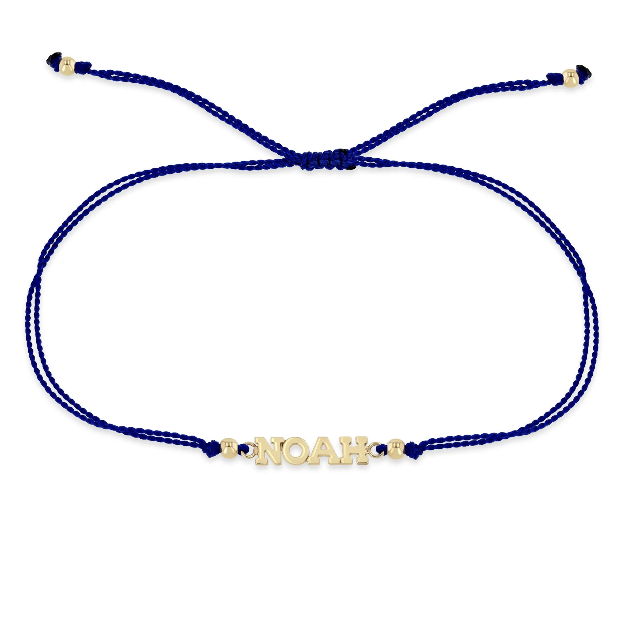 14k Gold Custom Itty Bitty Letters Cord Bracelet sold by Zoe Chicco