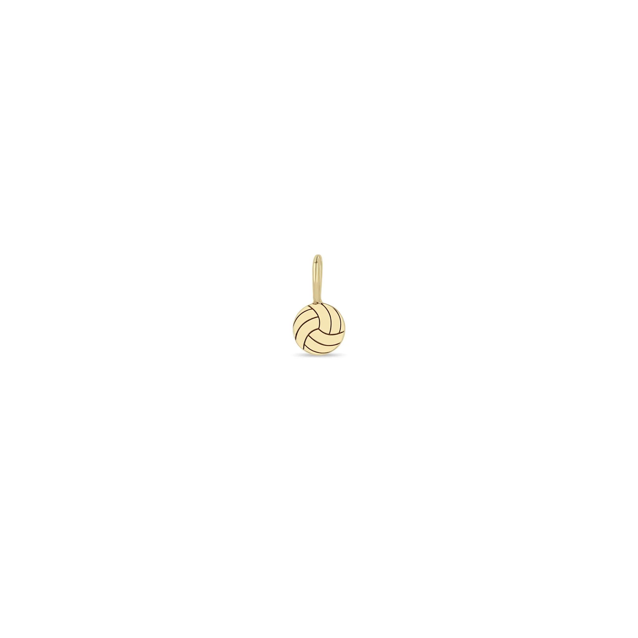 14k Single Midi Bitty Volleyball Charm sold by Zoe Chicco