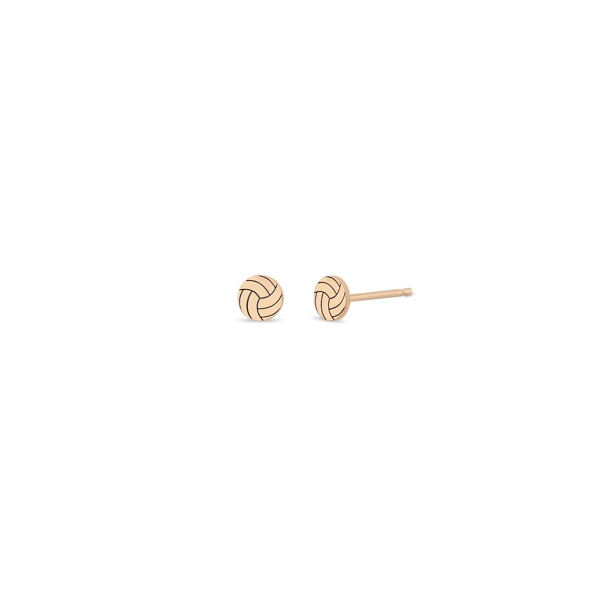 14k Itty Bitty Volleyball Stud sold by Zoe Chicco product image thumbnail 5
