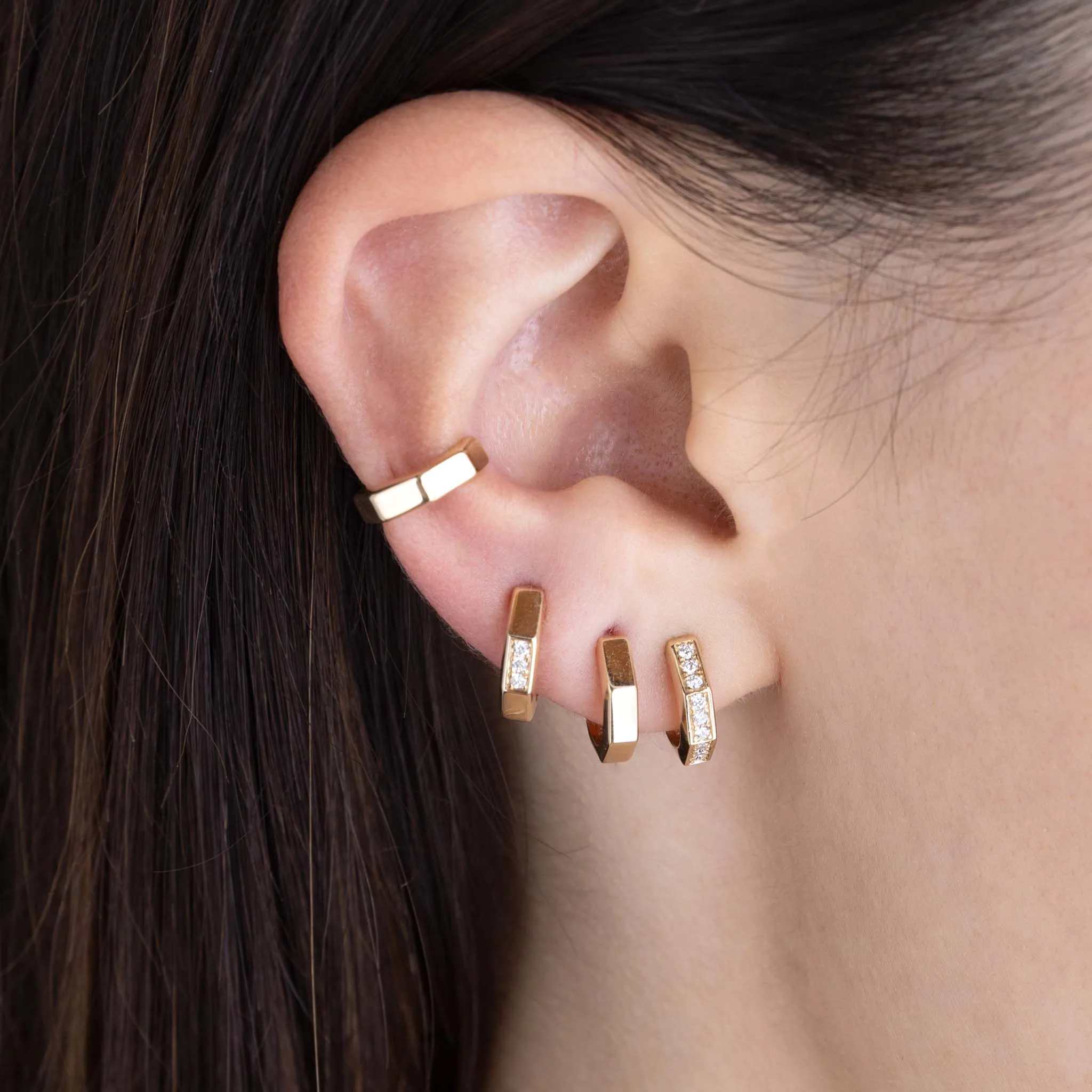 14k Gold Octagon Ear Cuff sold by Zoe Chicco product image thumbnail 3