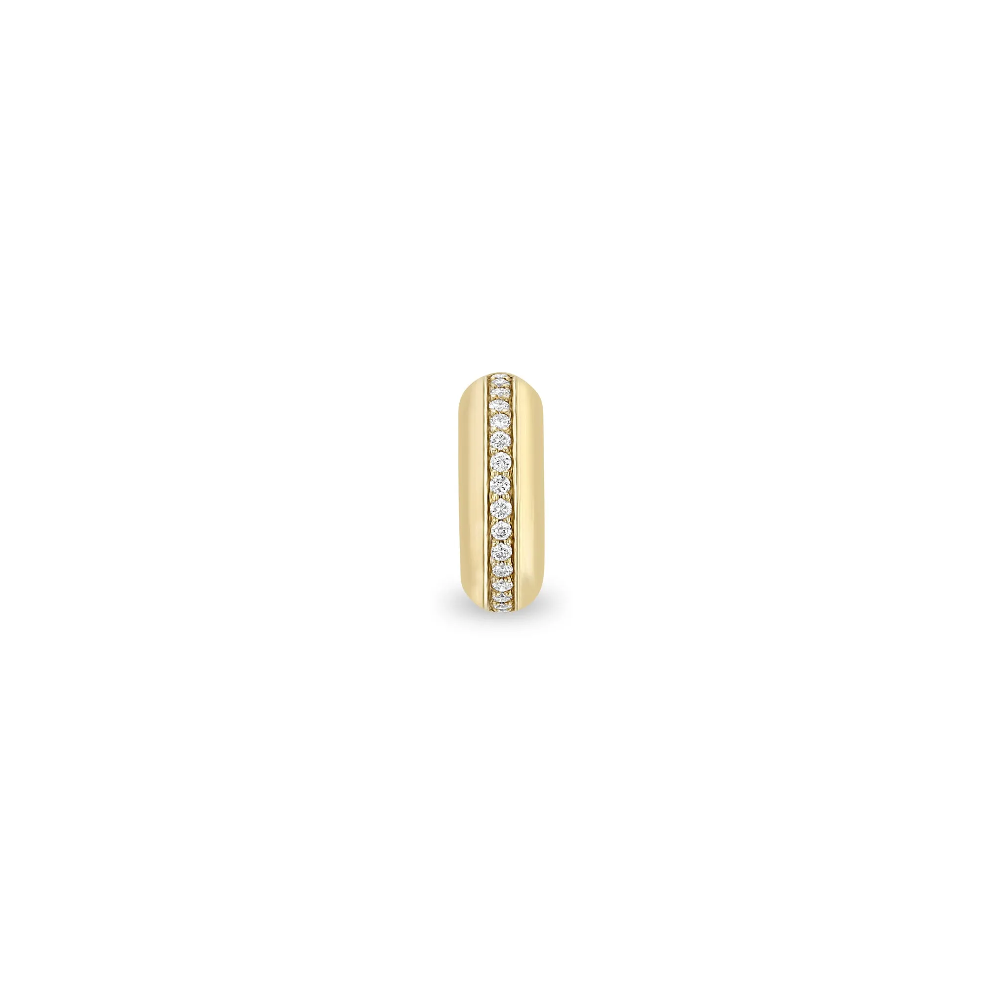 14k Pavé Diamond Line Half Round Slide Bead Charm sold by Zoe Chicco