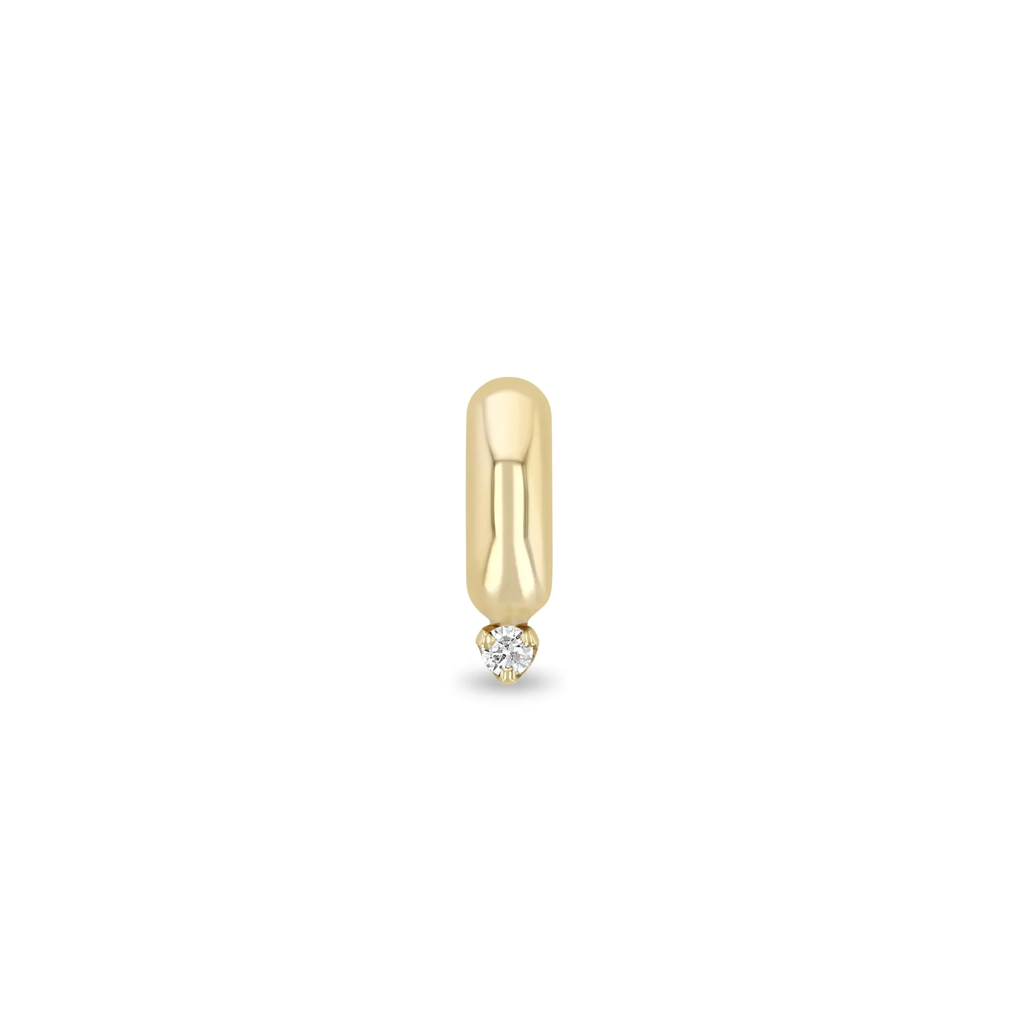 14k Prong Diamond Half Round Slide Bead Charm sold by Zoe Chicco
