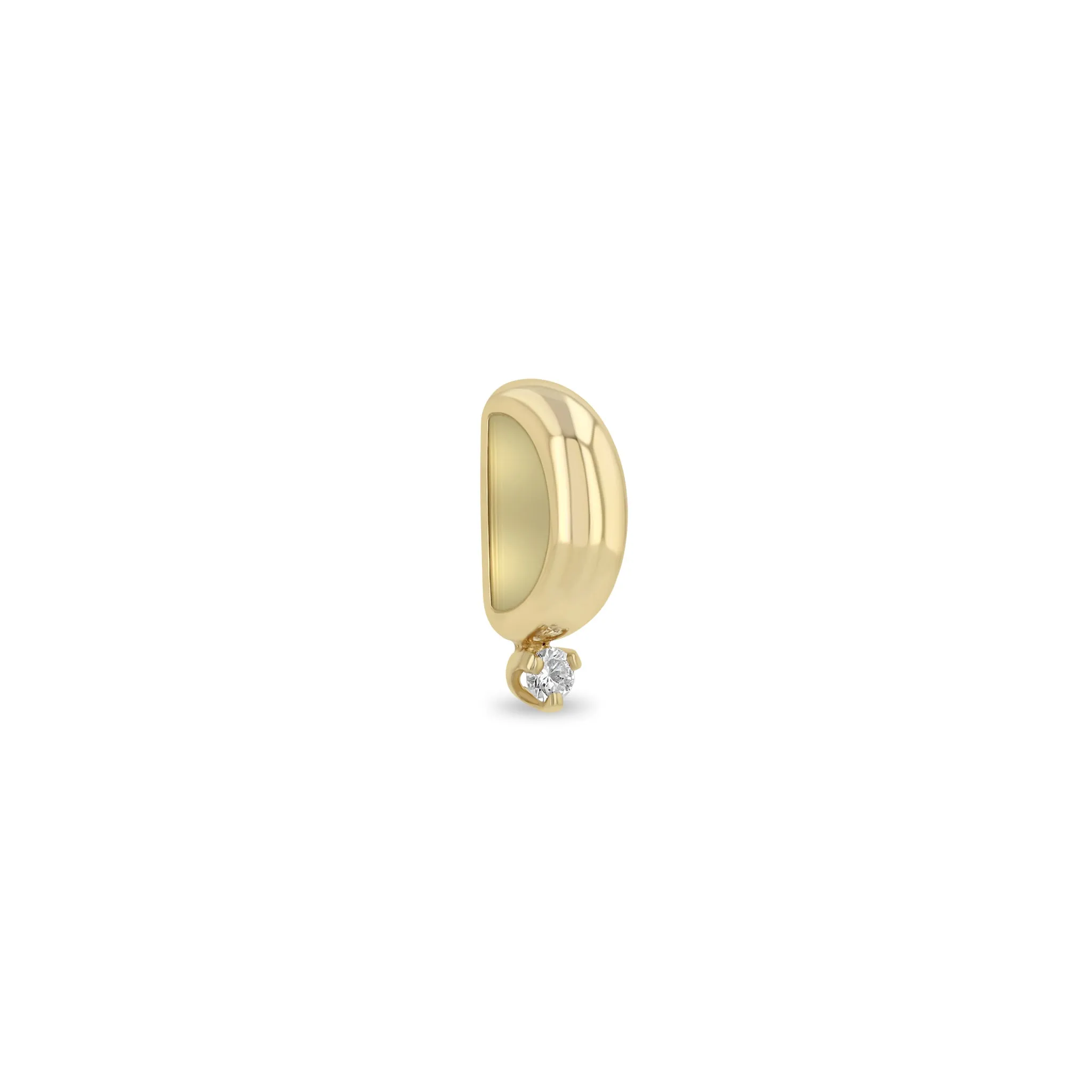 14k Prong Diamond Half Round Slide Bead Charm sold by Zoe Chicco product image thumbnail 5