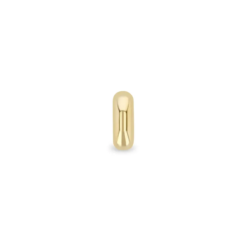 14k Gold Half Round Slide Bead Charm made by Zoe Chicco