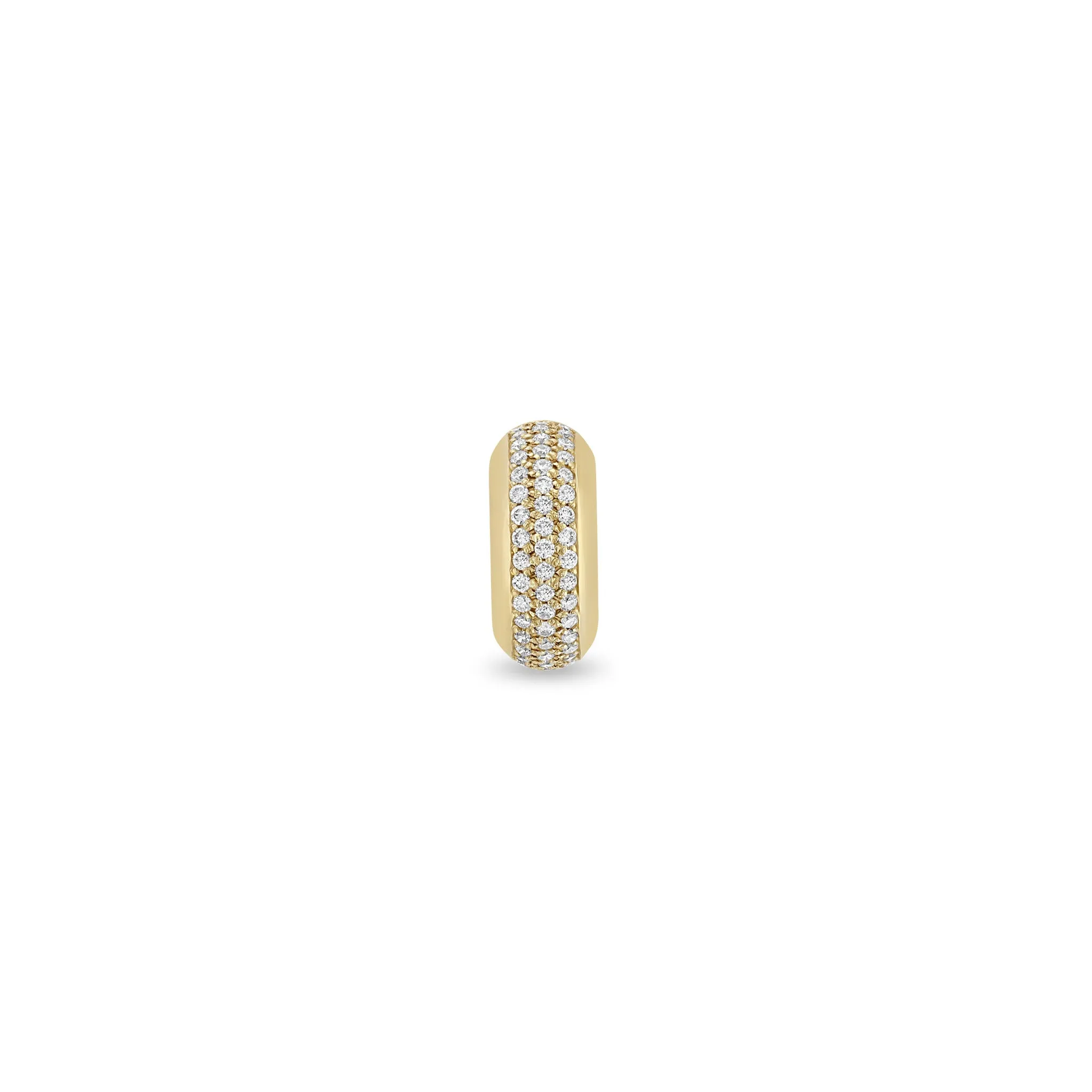 14k Pavé Diamond Wide Half Round Slide Bead Charm sold by Zoe Chicco