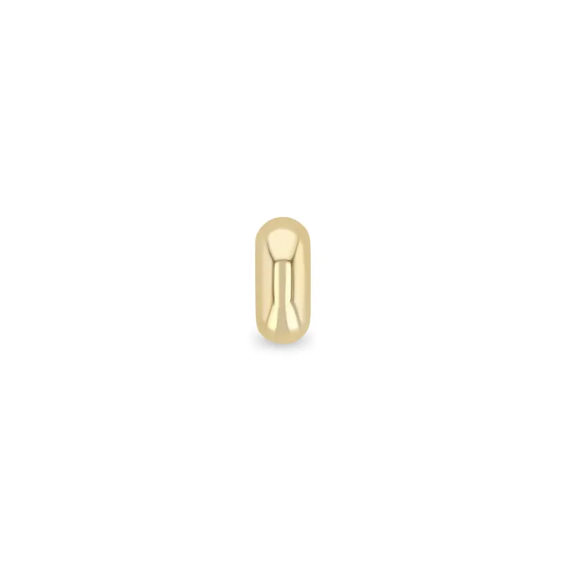 14k Gold Wide Half Round Slide Bead Charm made by Zoe Chicco