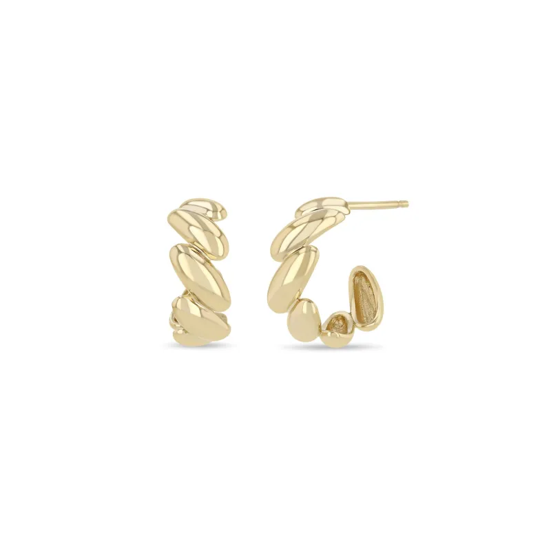 14k Gold San Marco Huggie Hoops sold by Zoe Chicco