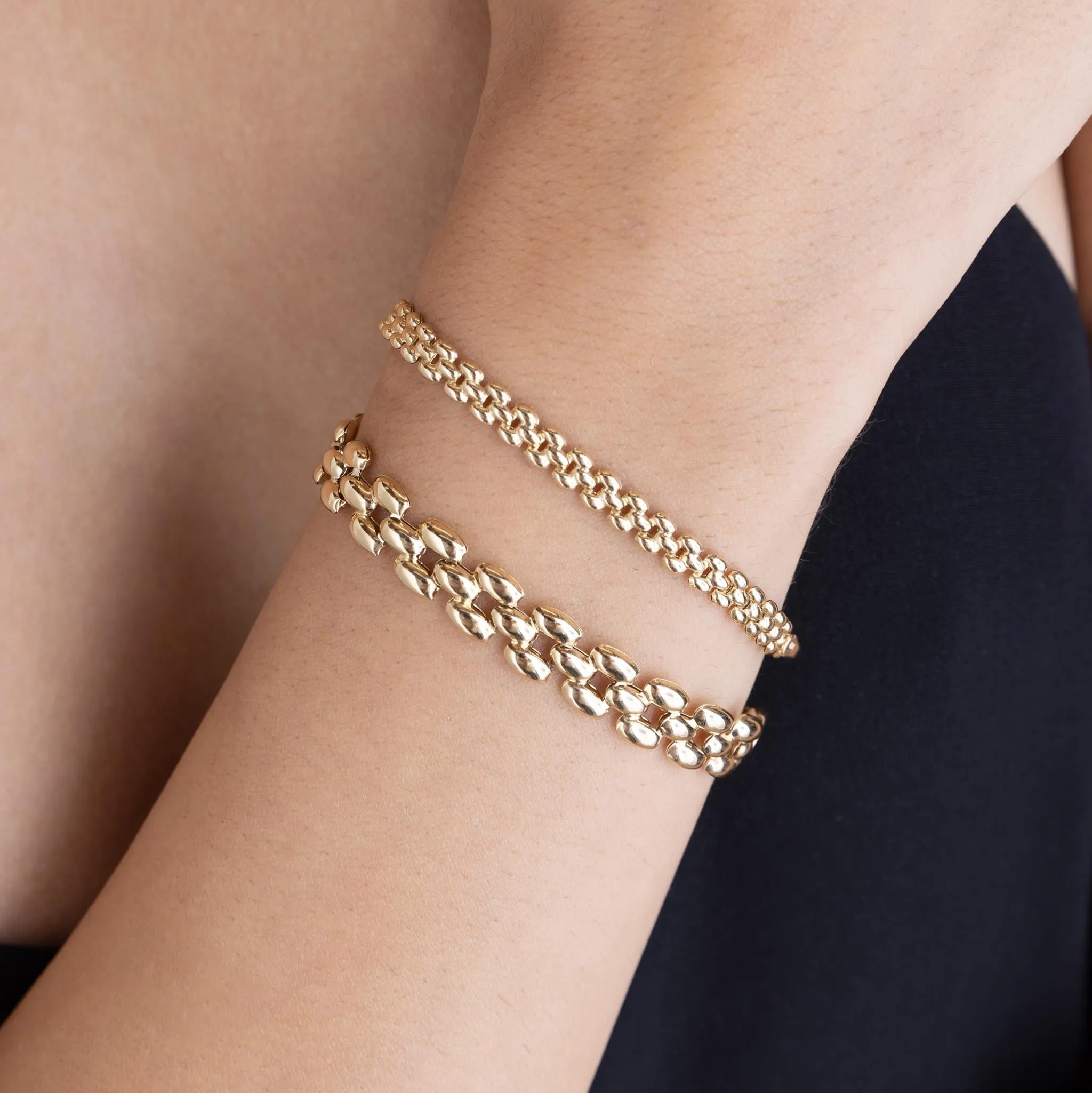 14k Gold Small Panther Chain Bracelet sold by Zoe Chicco product image thumbnail 2