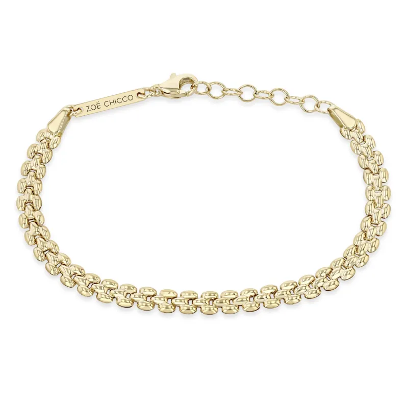 14k Gold Small Panther Chain Bracelet sold by Zoe Chicco