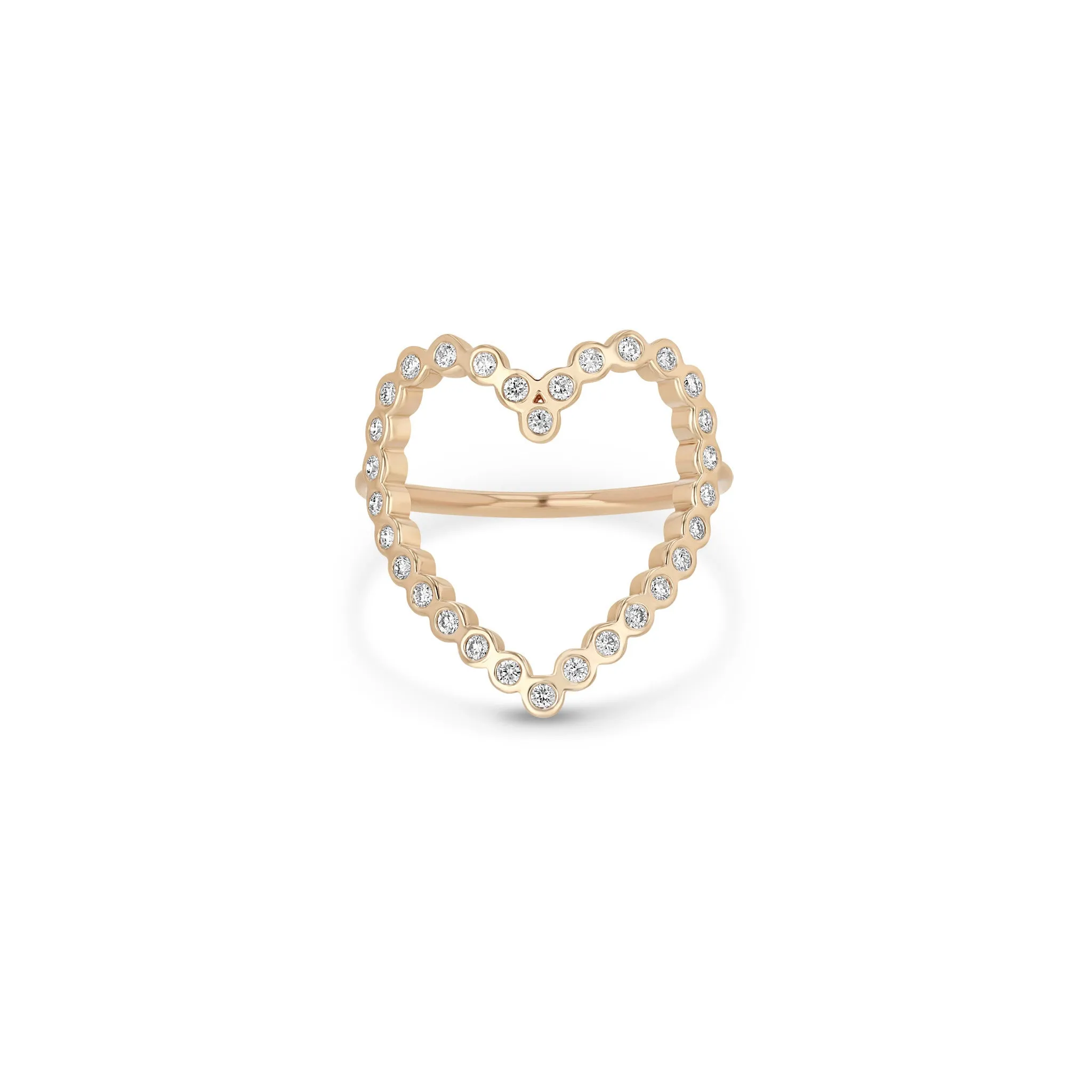 14k Diamond Bezel Heart Ring sold by Zoe Chicco product image thumbnail 3