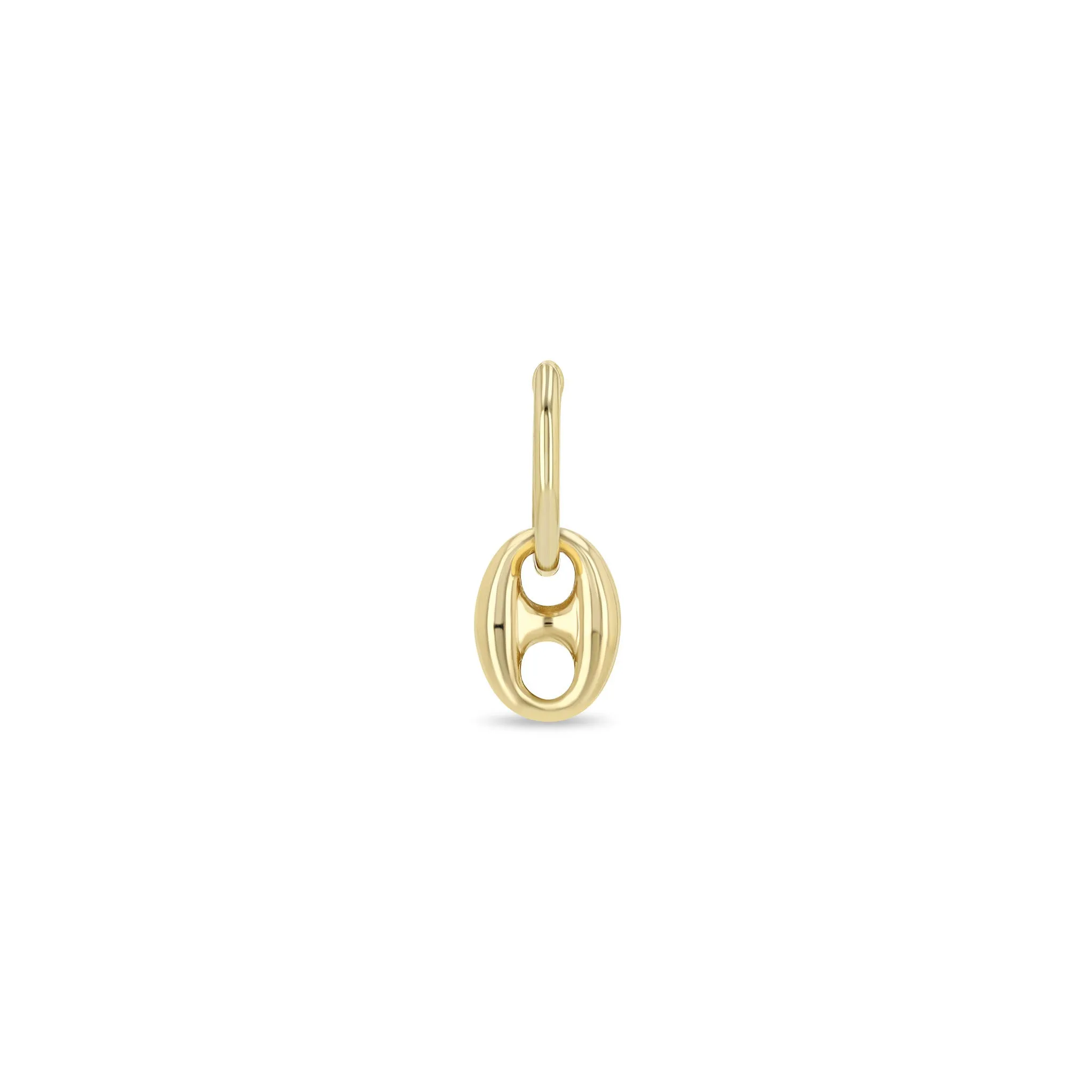 14k Dangling Large Mariner Link Medium Hinge Huggie Hoops sold by Zoe Chicco product image thumbnail 3