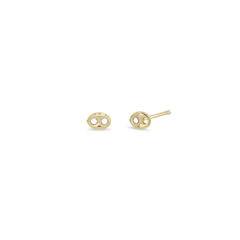 14k Gold Small Mariner Link Studs sold by Zoe Chicco