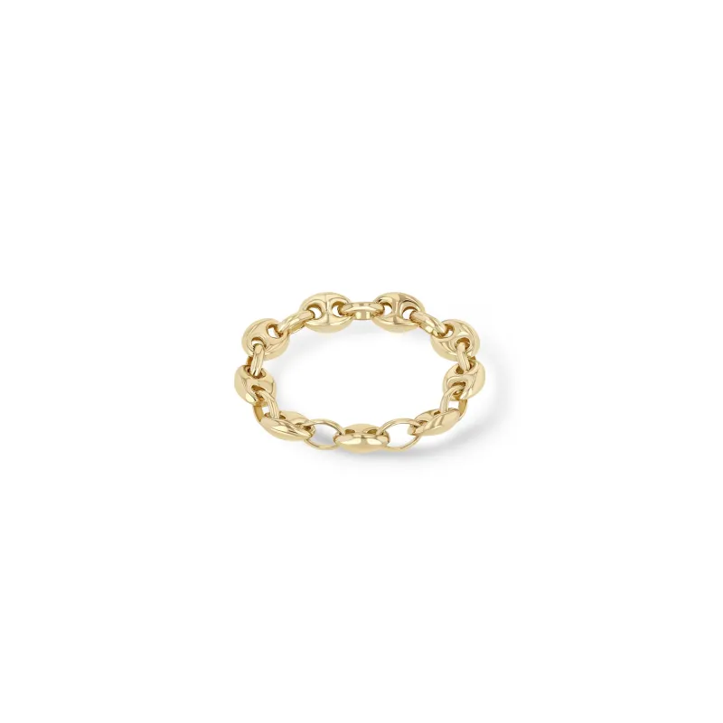 14k Gold Small Mariner Chain Ring sold by Zoe Chicco
