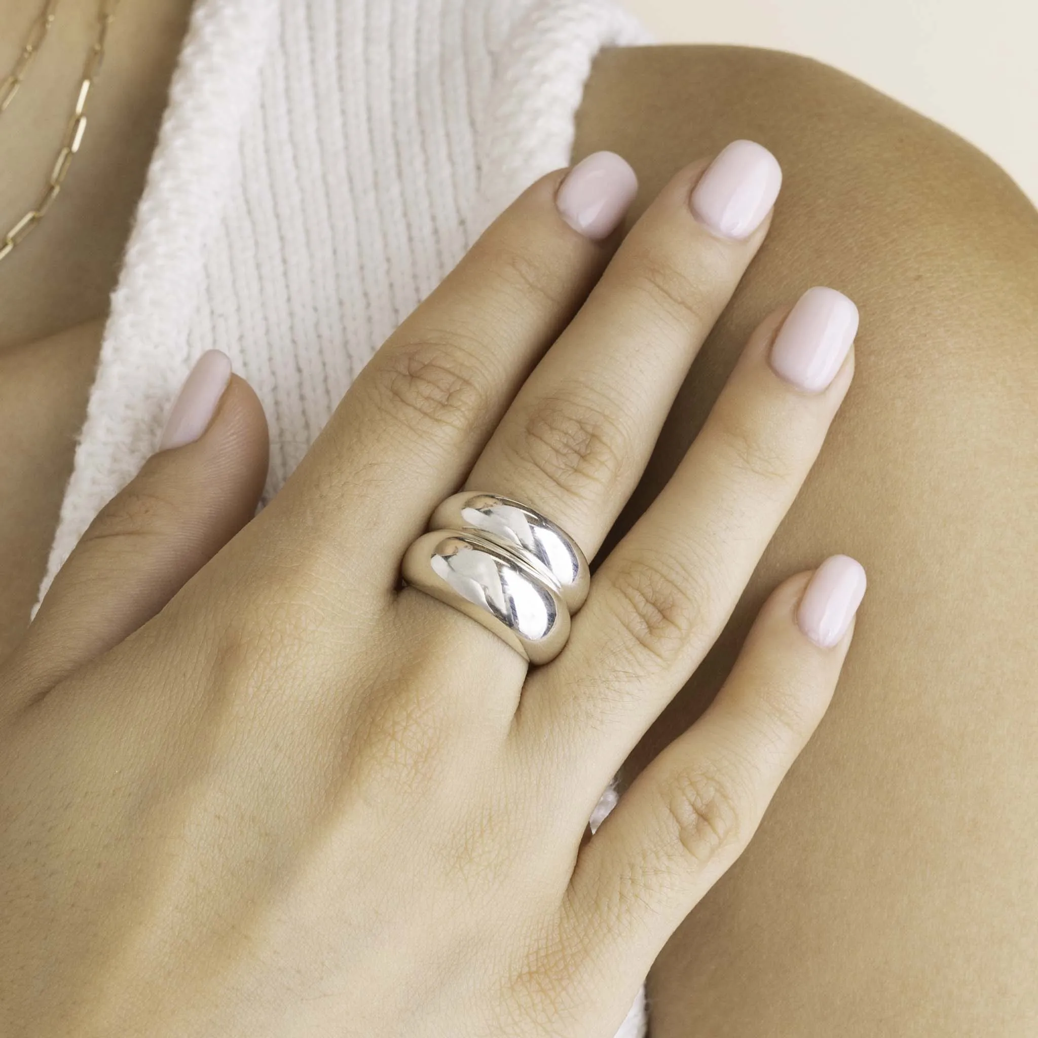 Sterling Silver Medium Aura Ring sold by Zoe Chicco product image thumbnail 2