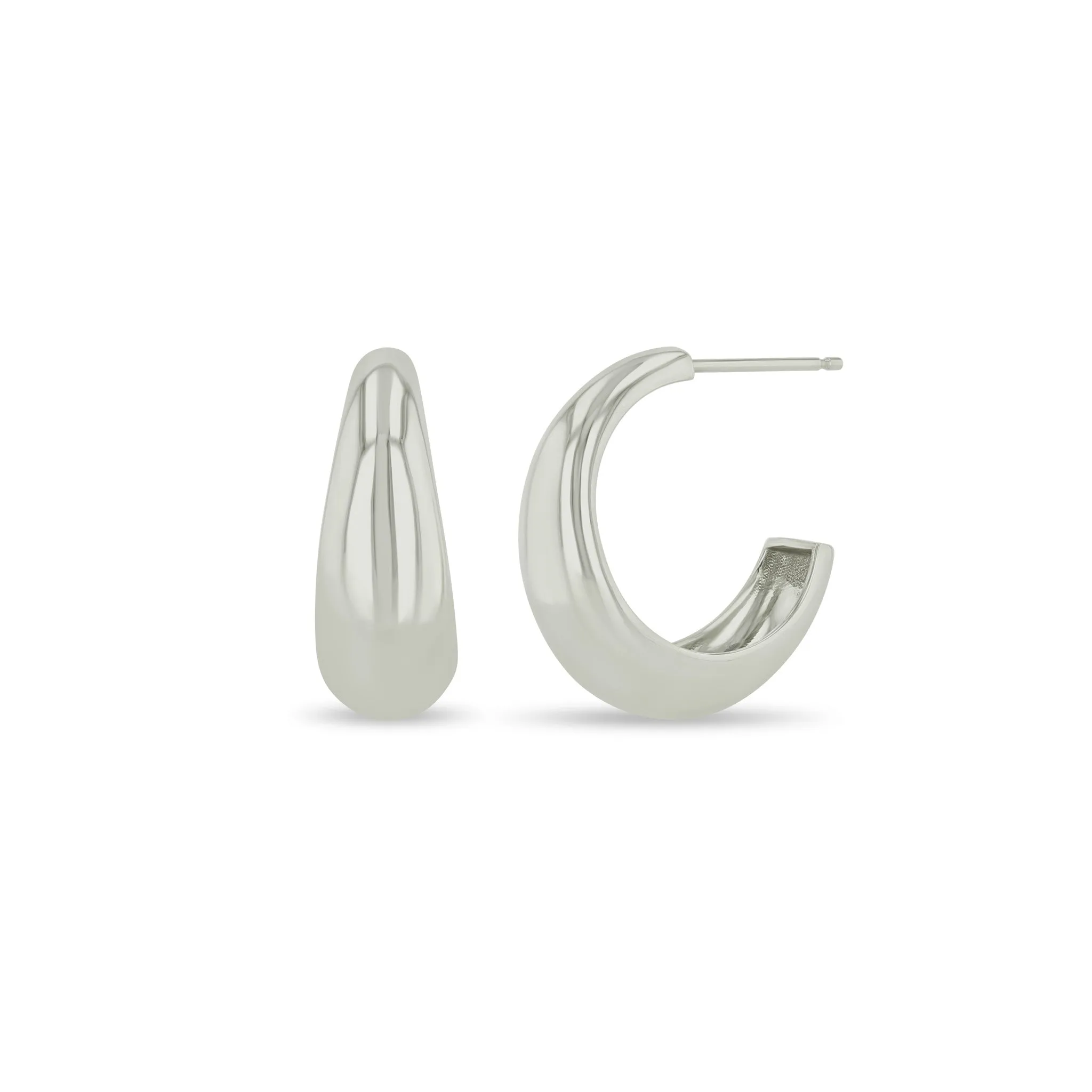 Sterling Silver Medium Aura Hoops sold by Zoe Chicco