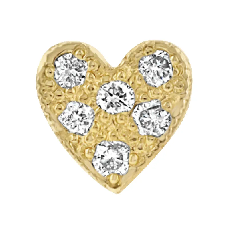 Itty Bitty Pavé Diamond Heart made by Zoe Chicco