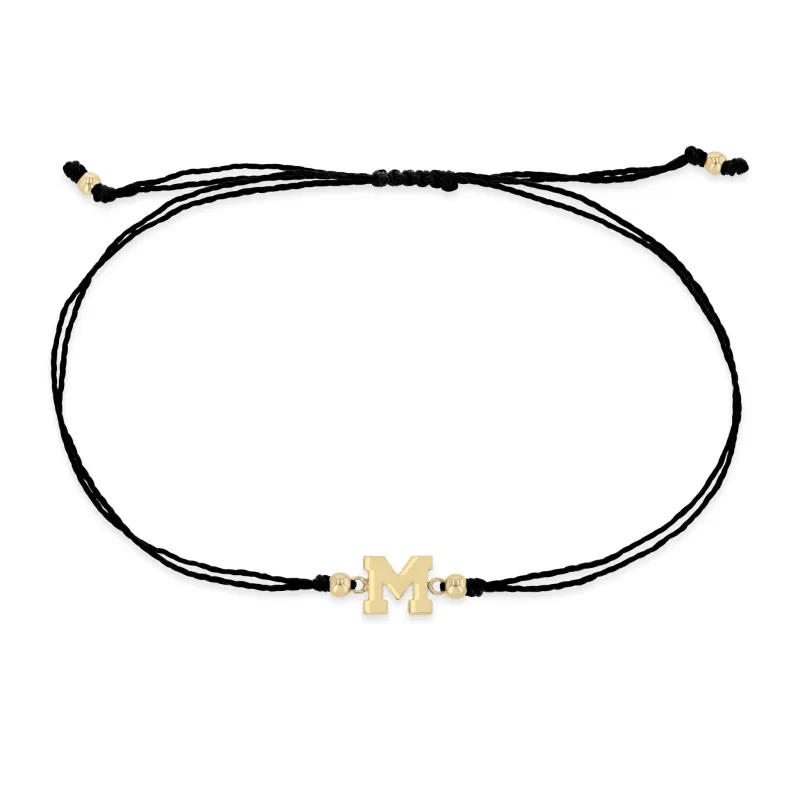 14k Initial Letter Cord Bracelet sold by Zoe Chicco