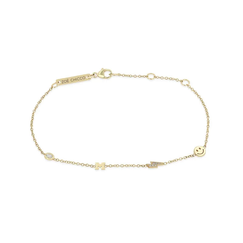 14k Custom Heartstrings Bracelet sold by Zoe Chicco