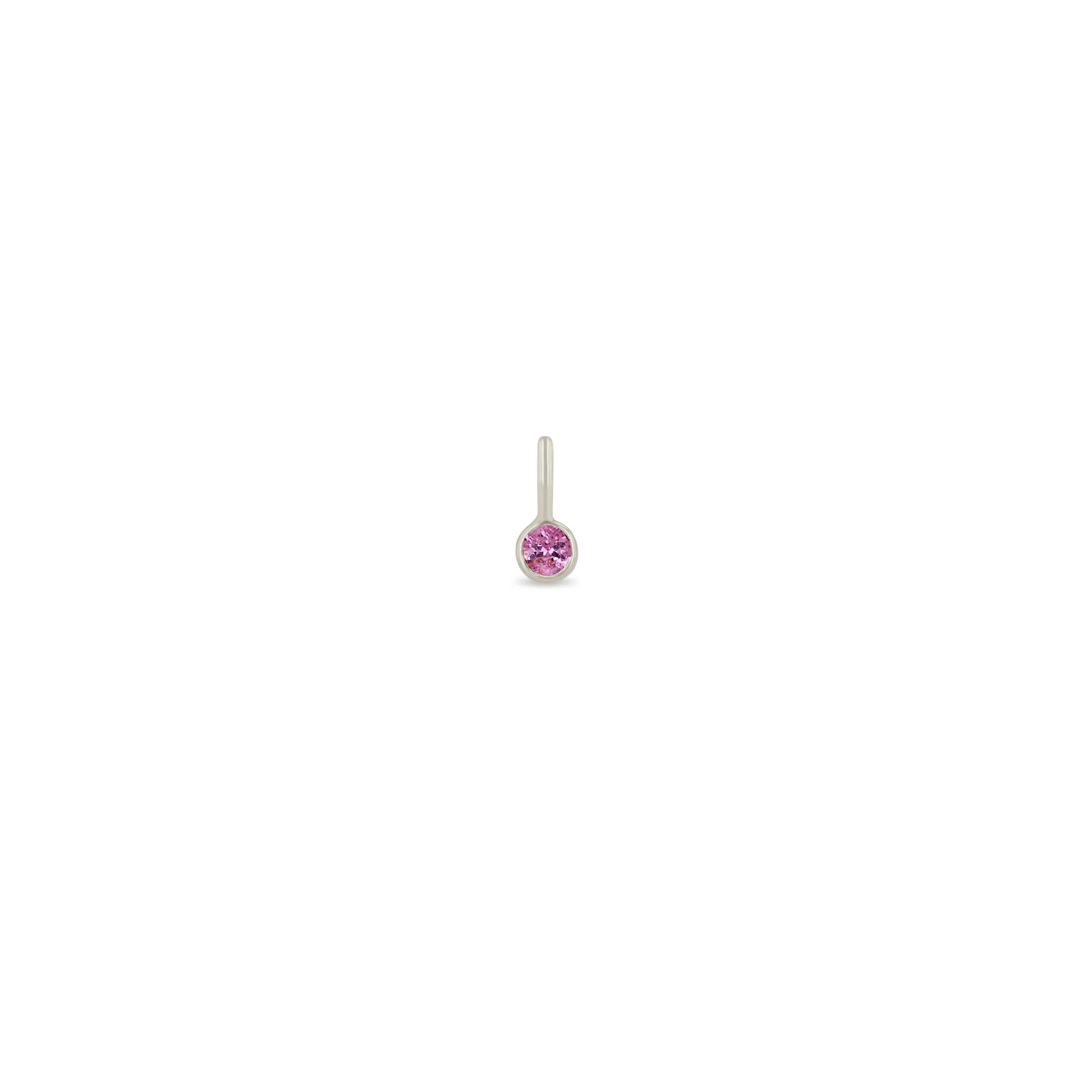 14k Single Pink Sapphire Charm sold by Zoe Chicco product image thumbnail 5
