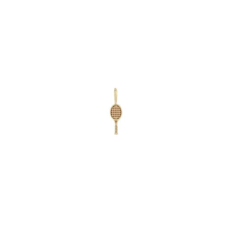 14k Single Midi Bitty Tennis Racket Charm sold by Zoe Chicco