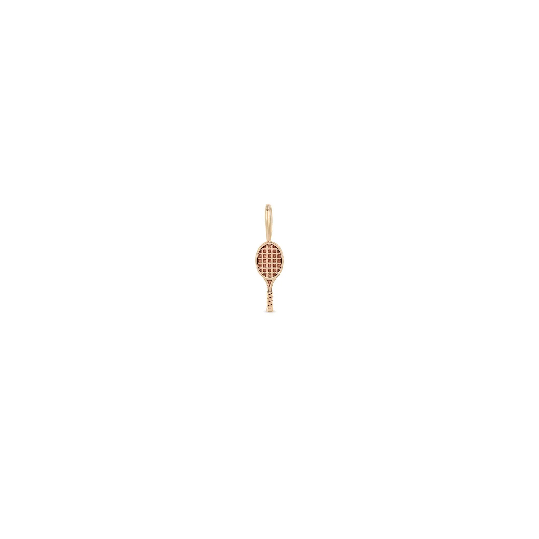14k Single Midi Bitty Tennis Racket Charm sold by Zoe Chicco product image thumbnail 2