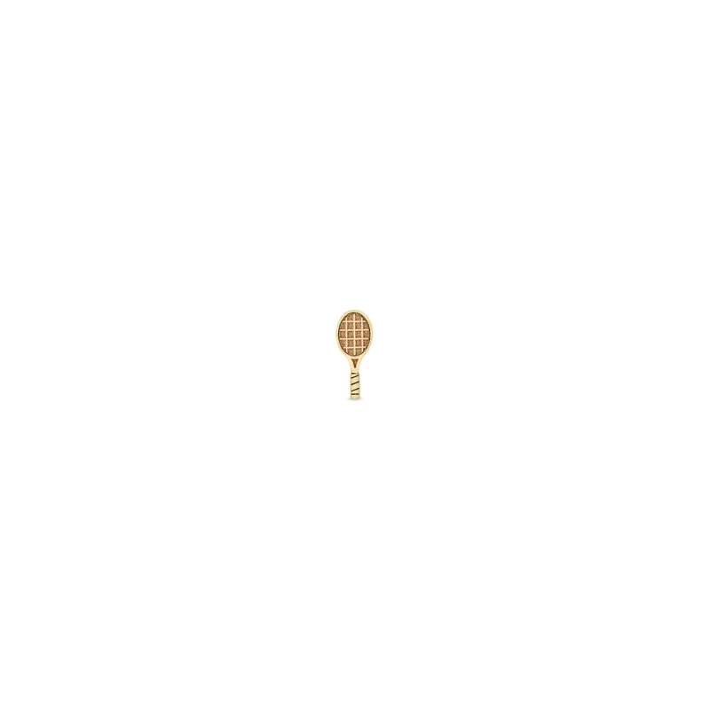 14k Itty Bitty Tennis Racket Stud sold by Zoe Chicco