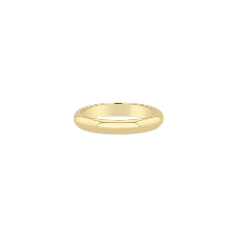 14k Gold 3mm Half Round Ring sold by Zoe Chicco