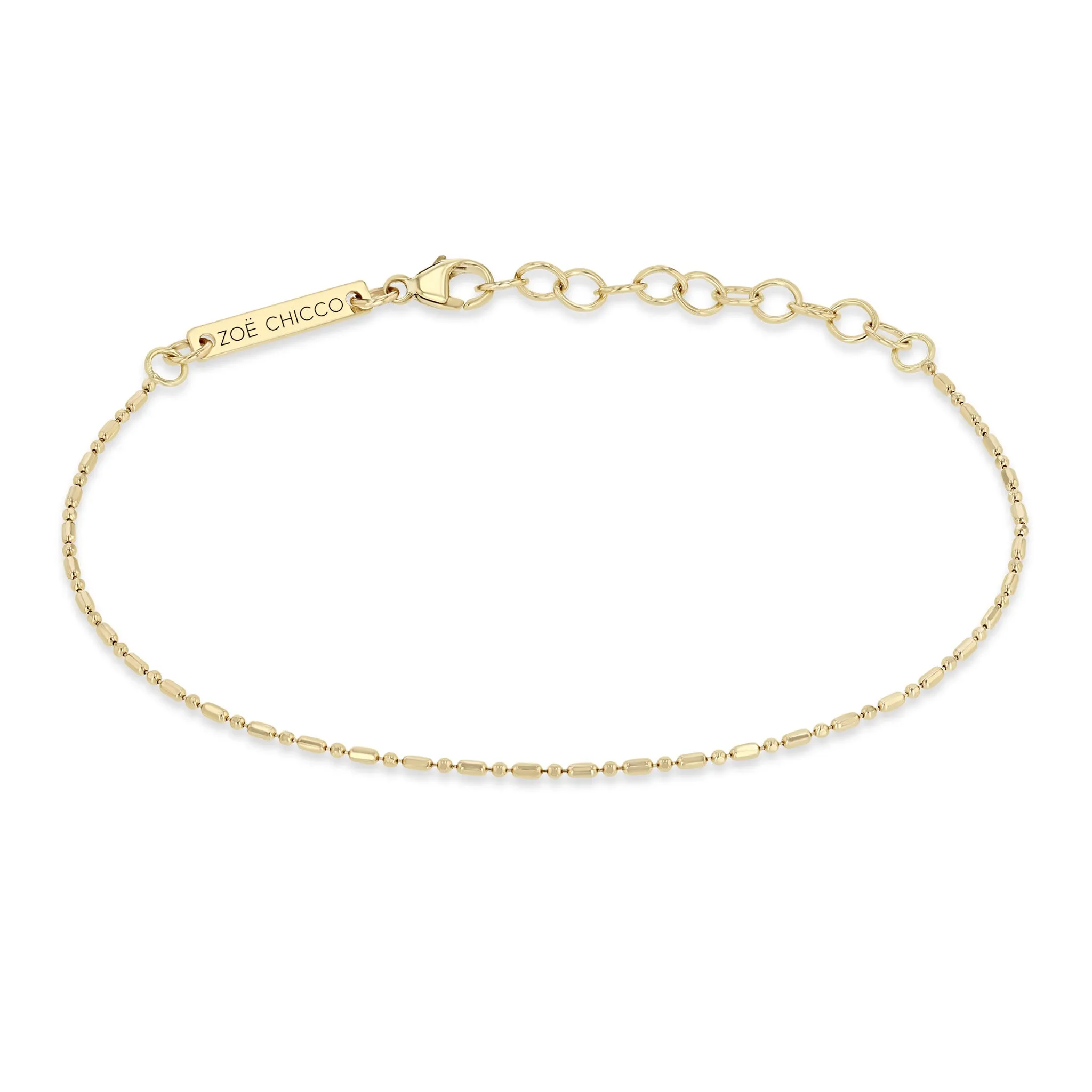 14k Gold Tube Bar Chain Bracelet sold by Zoe Chicco