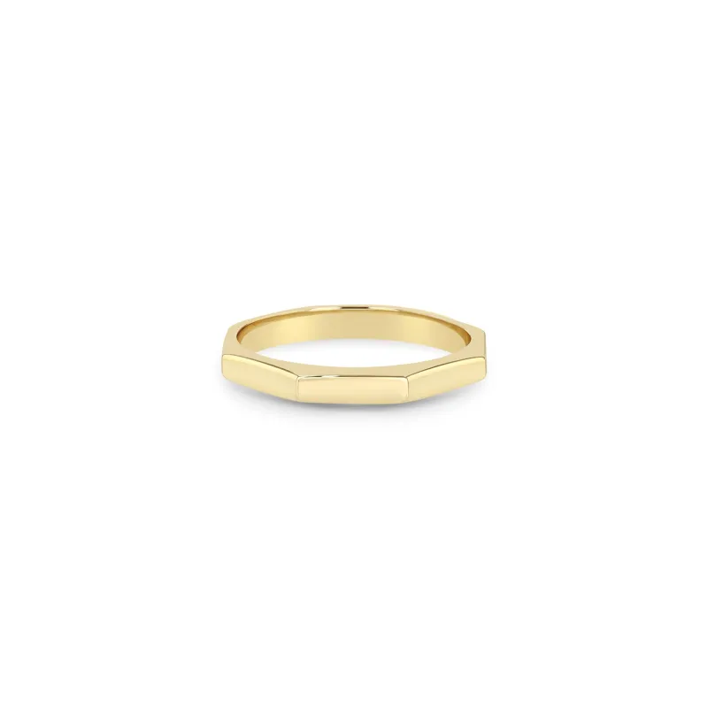 14k Gold Octagon Ring sold by Zoe Chicco