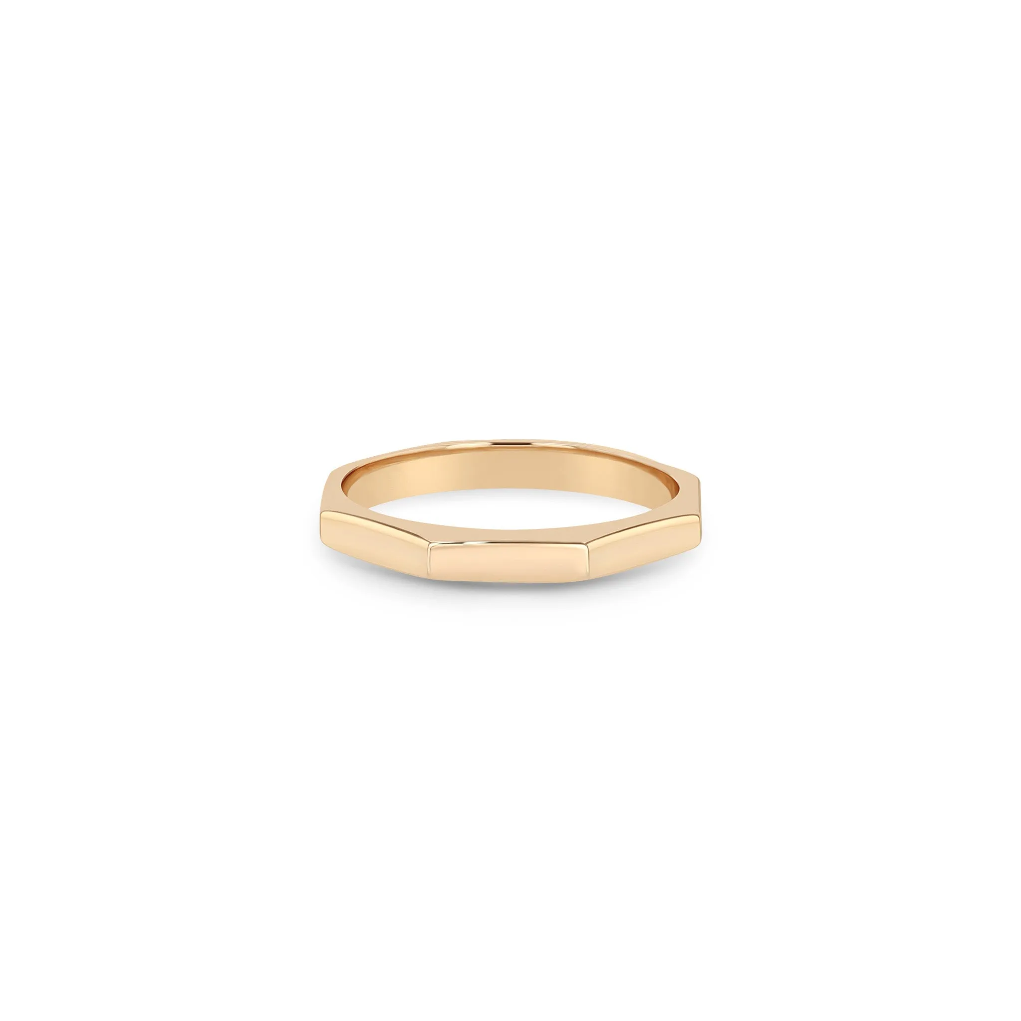 14k Gold Octagon Ring sold by Zoe Chicco product image thumbnail 3