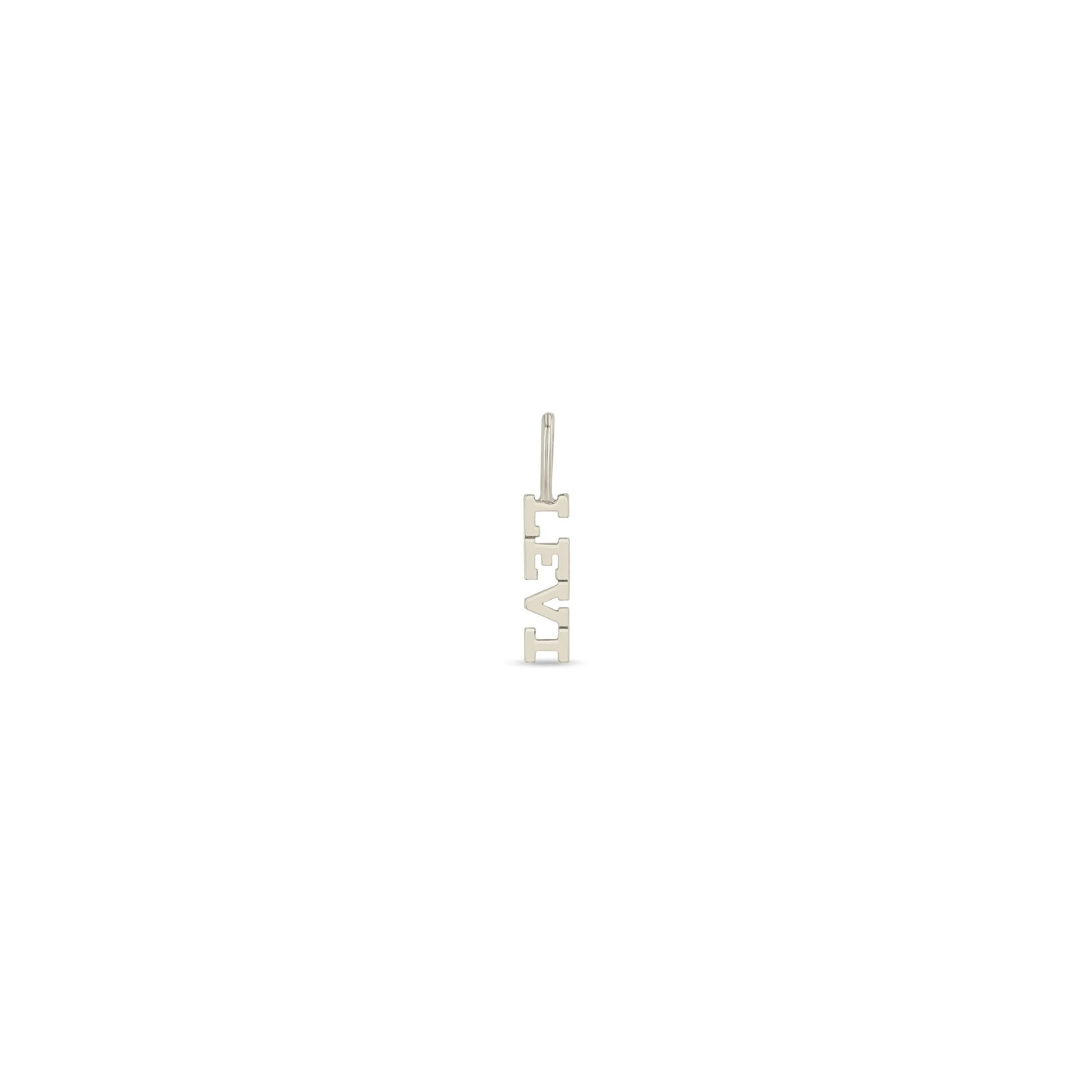 14k Single Custom Itty Bitty Letters Charm Pendant sold by Zoe Chicco product image thumbnail 5
