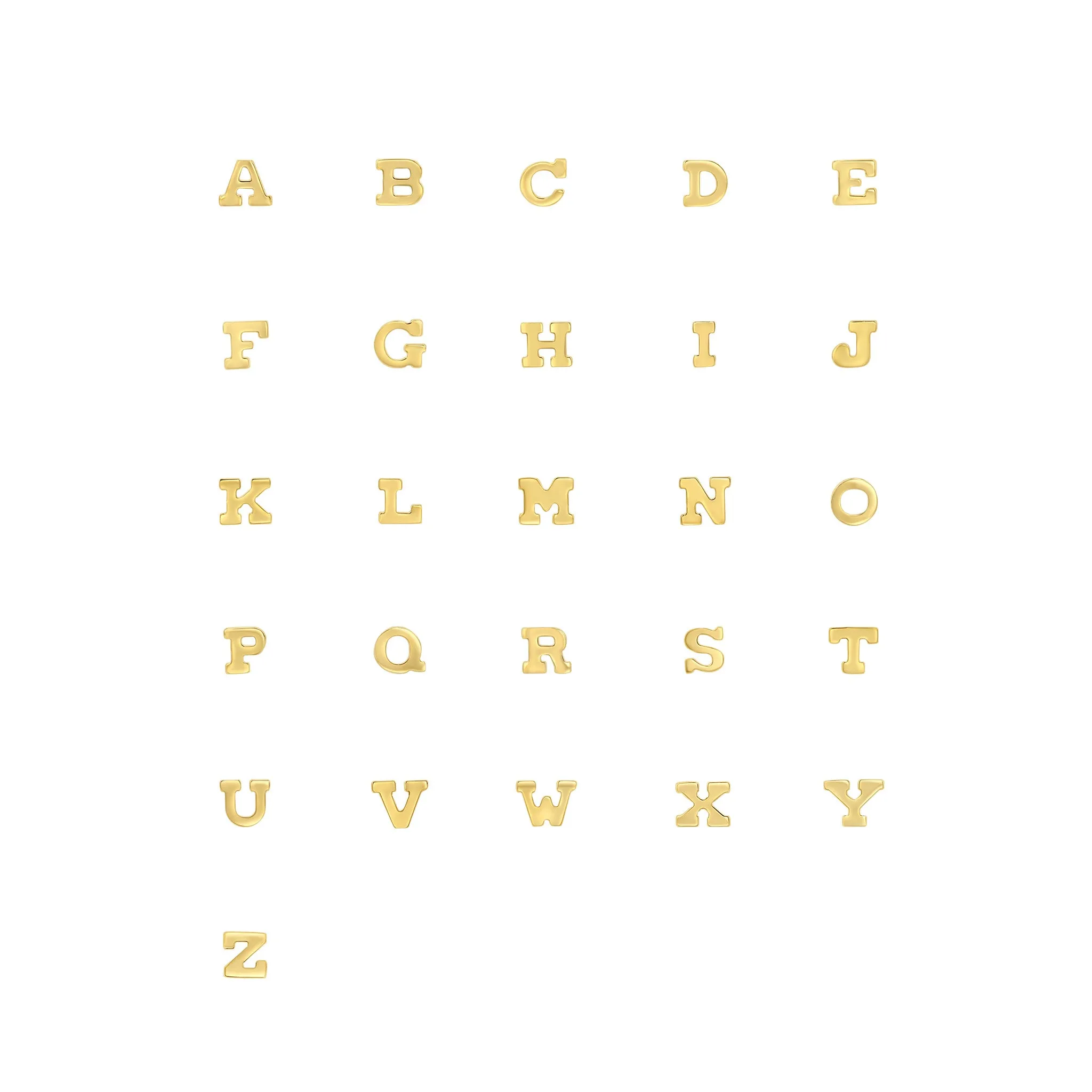 14k Gold Custom Itty Bitty Letters Bracelet sold by Zoe Chicco product image thumbnail 5