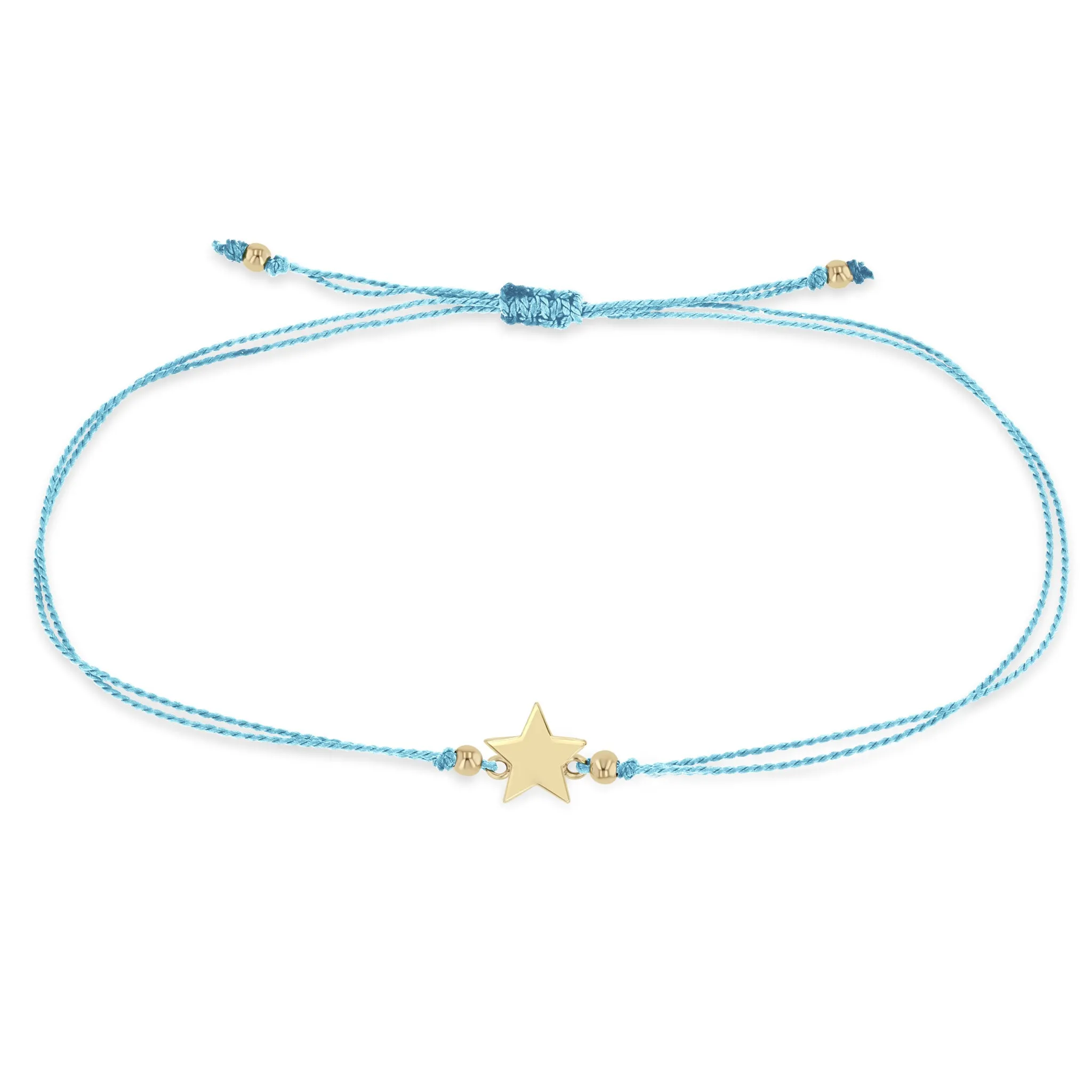 14k Midi Bitty Star Cord Bracelet sold by Zoe Chicco