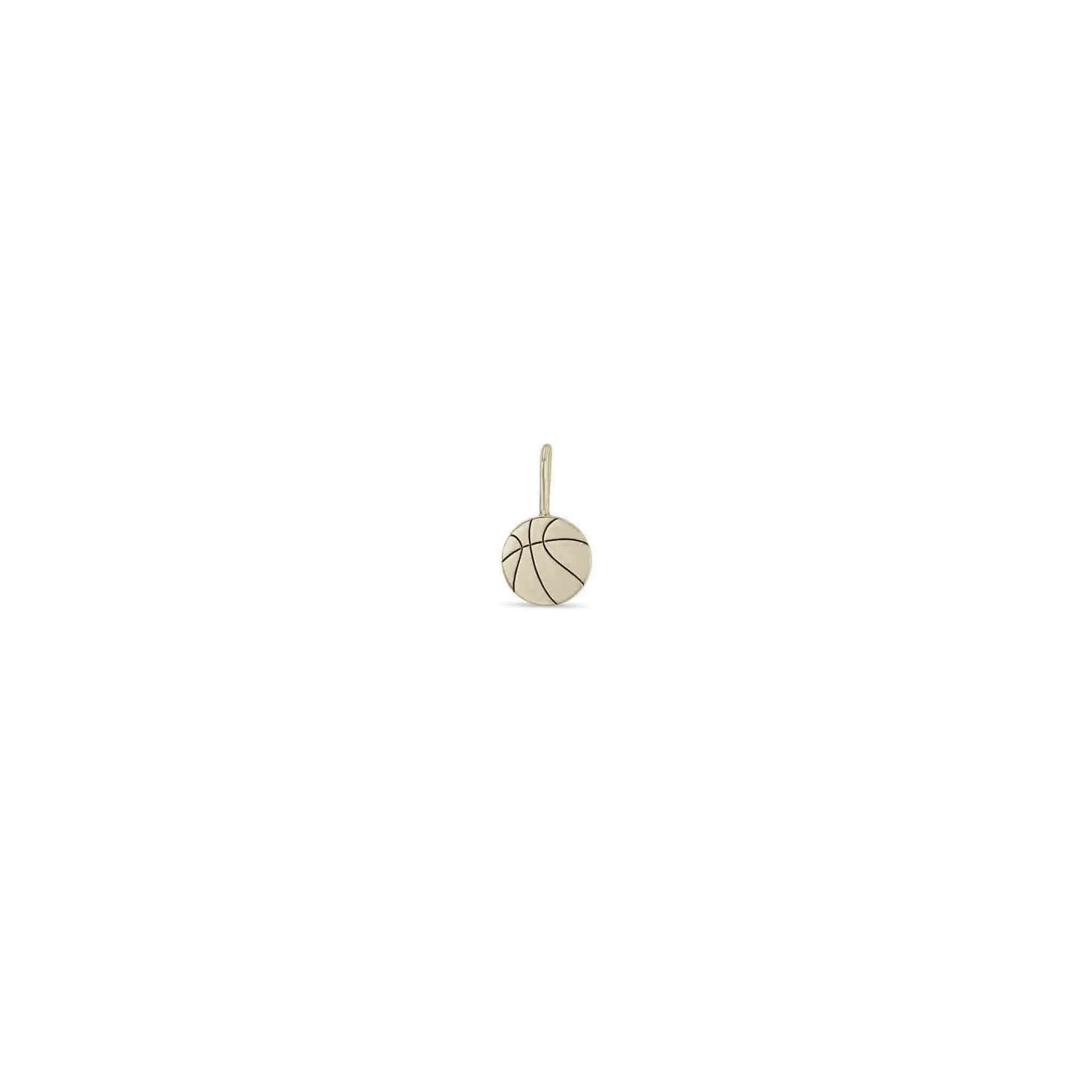 14k Single Midi Bitty Basketball Charm sold by Zoe Chicco product image thumbnail 3