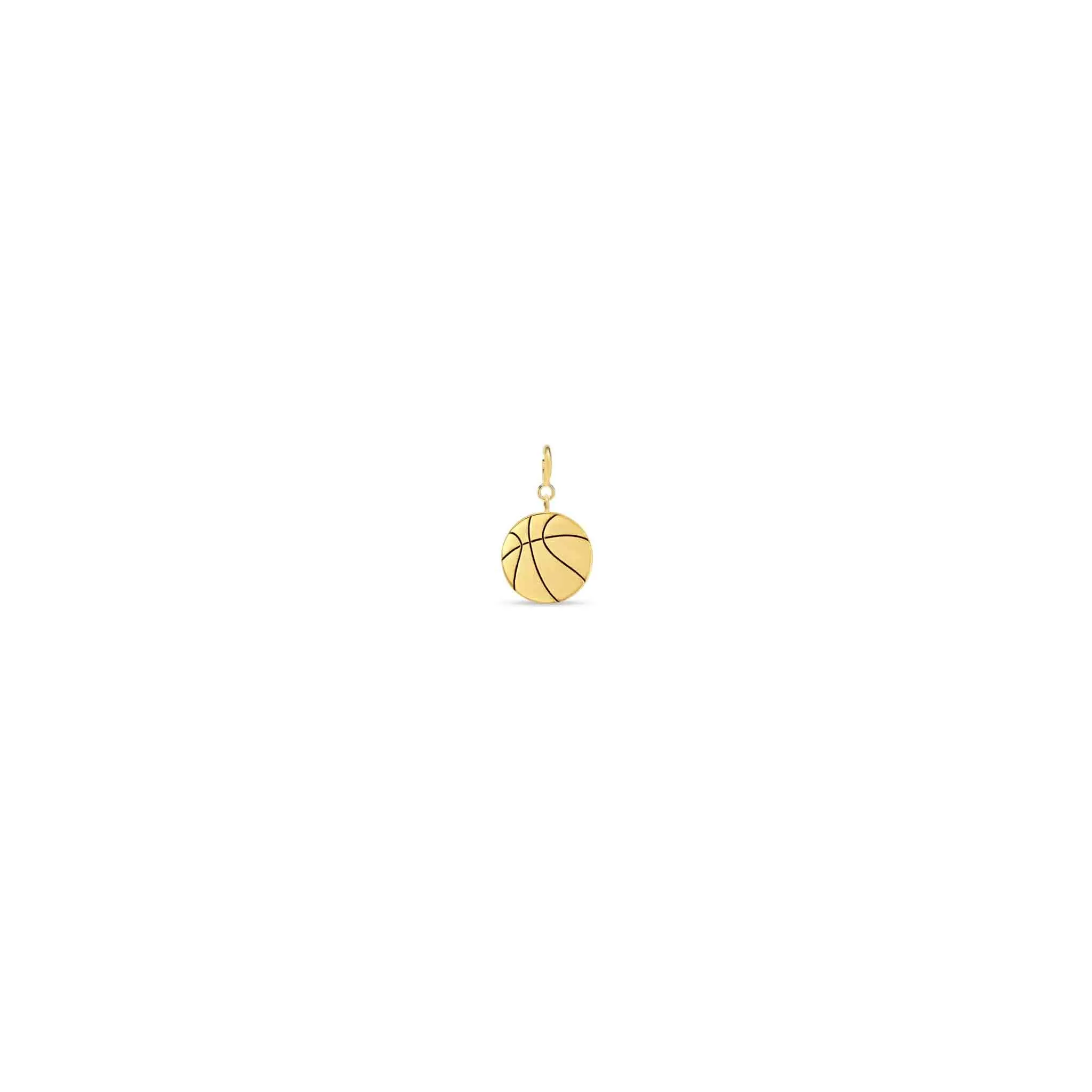 14k Single Midi Bitty Basketball Charm sold by Zoe Chicco product image thumbnail 4