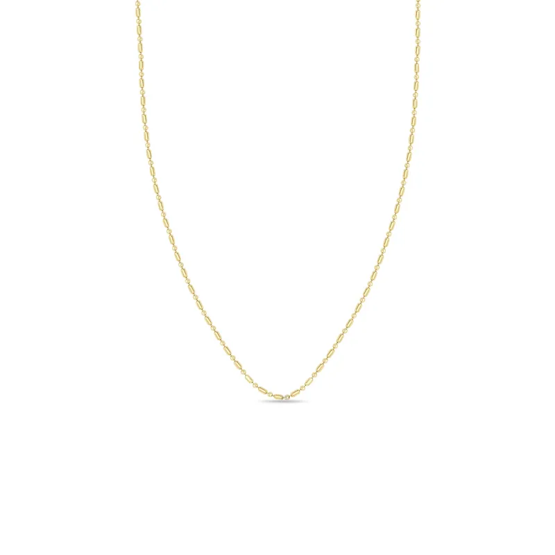 14k Gold Tube Bar Chain Necklace sold by Zoe Chicco