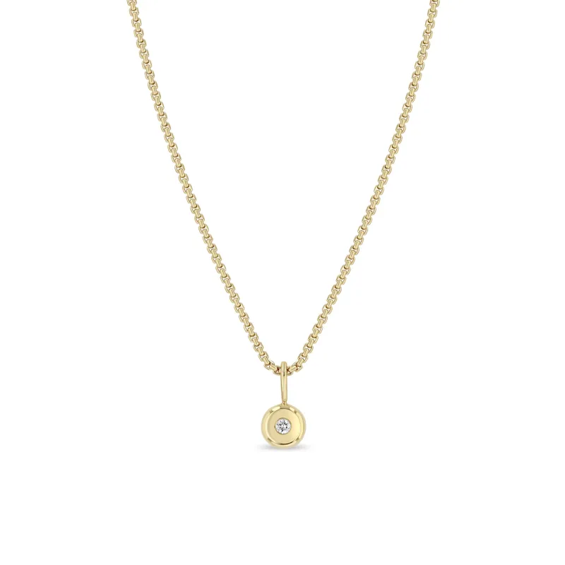 14k Diamond Nugget Box Chain Necklace sold by Zoe Chicco
