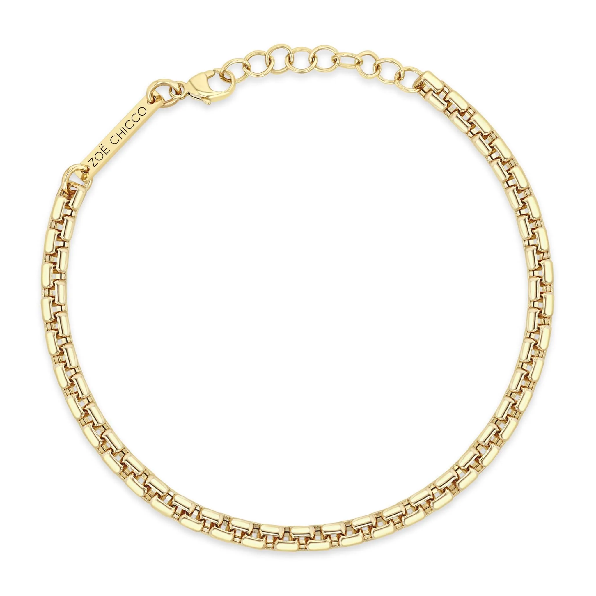 14k Gold Large Box Chain Bracelet sold by Zoe Chicco product image thumbnail 4