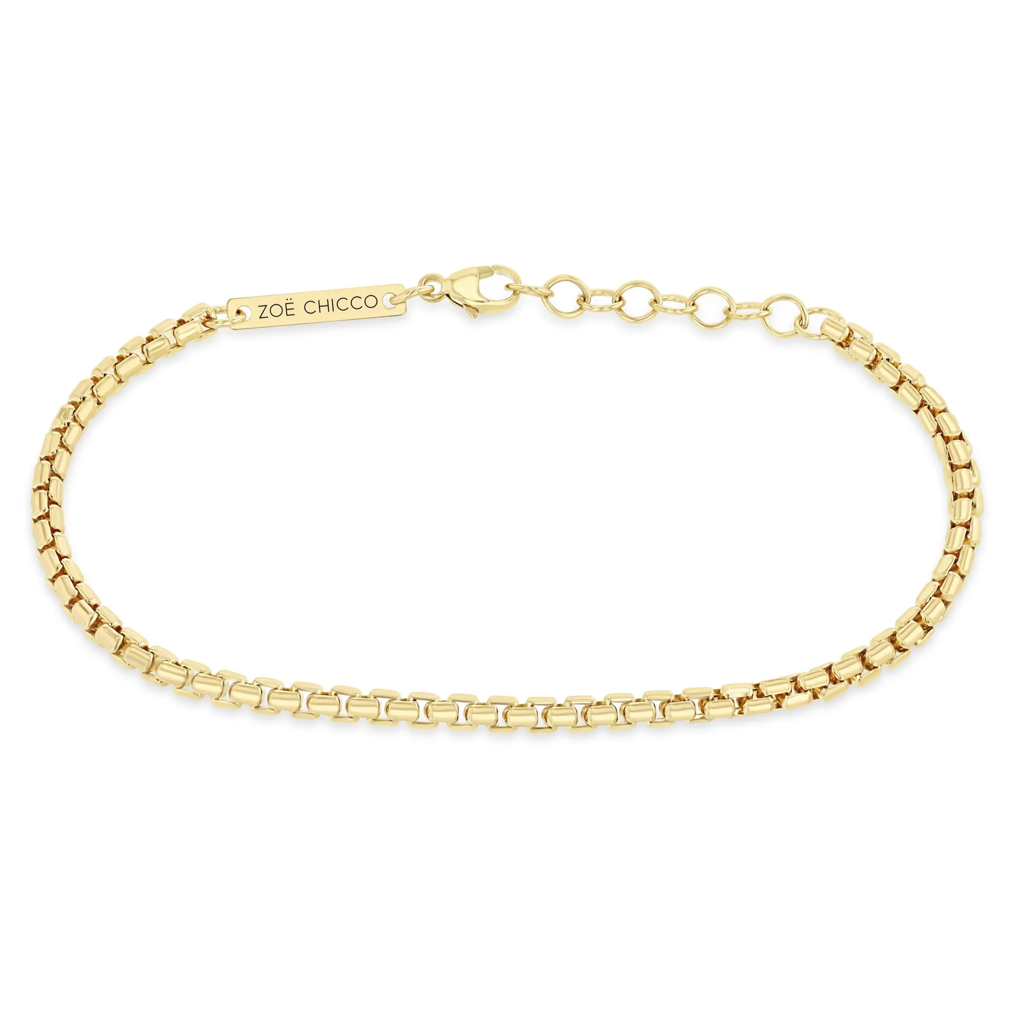 14k Gold Medium Box Chain Bracelet sold by Zoe Chicco